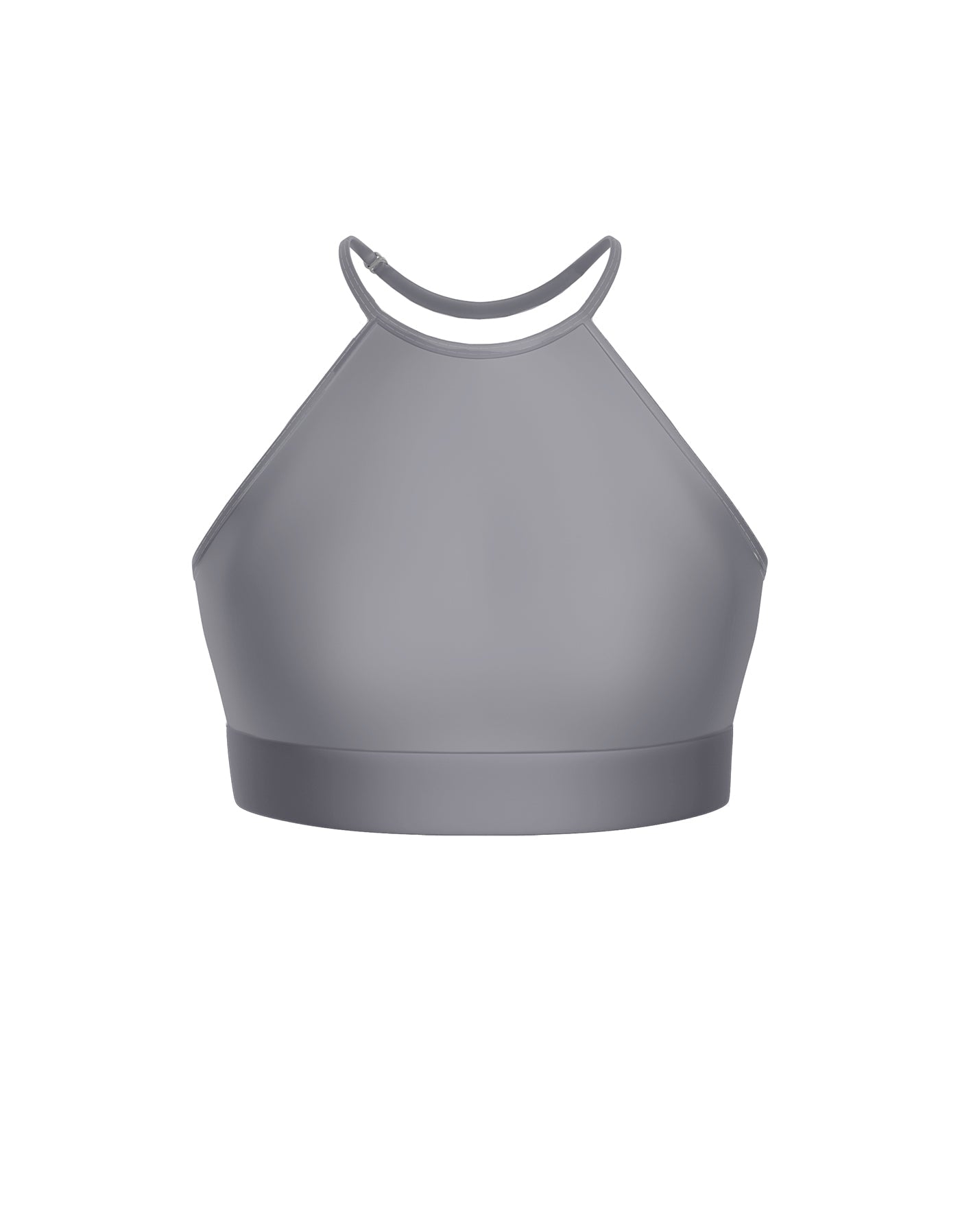 Solid Lycra Halter Binding Crop Top