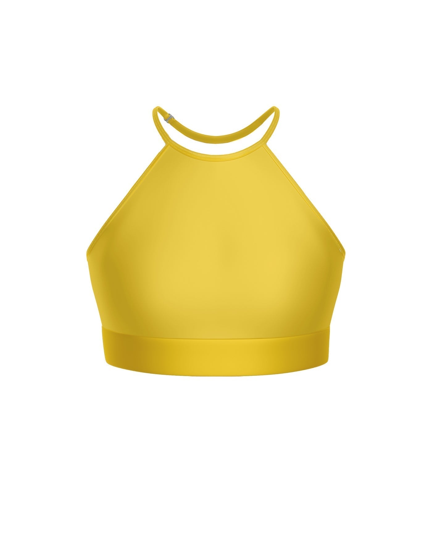 Solid Lycra Halter Binding Crop Top