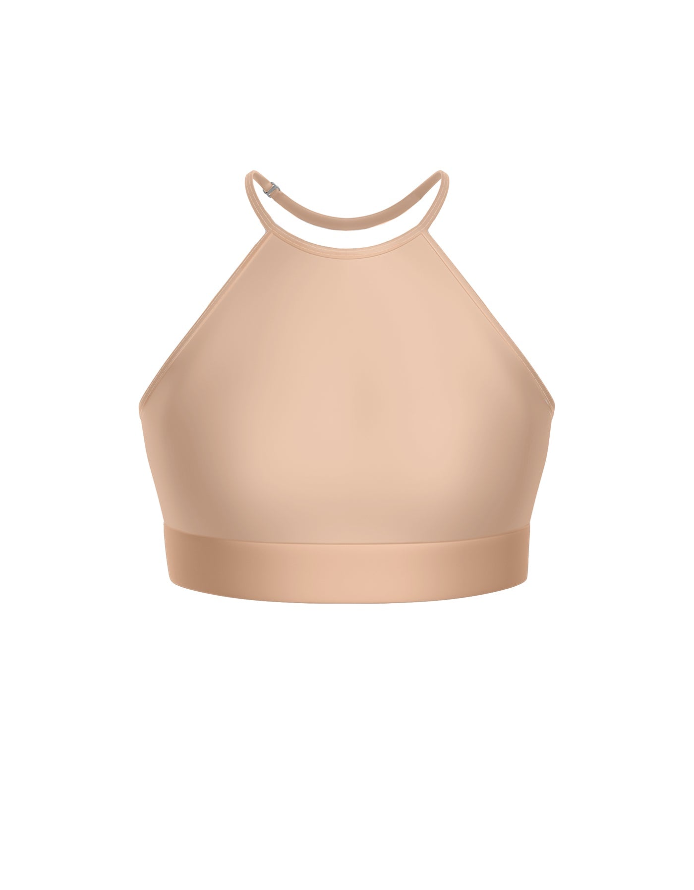 Solid Lycra Halter Binding Crop Top