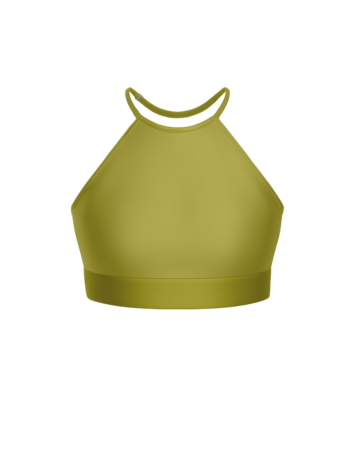 Solid Lycra Halter Binding Crop Top