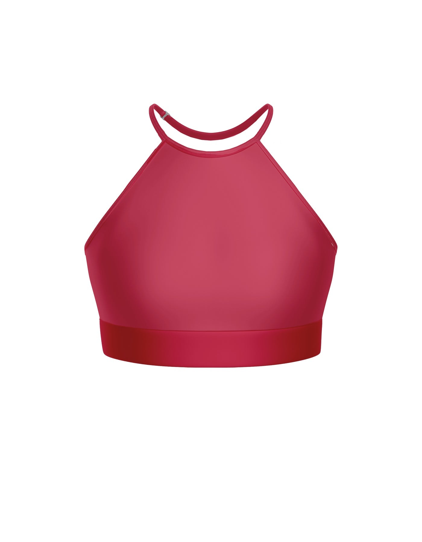 Solid Lycra Halter Binding Crop Top