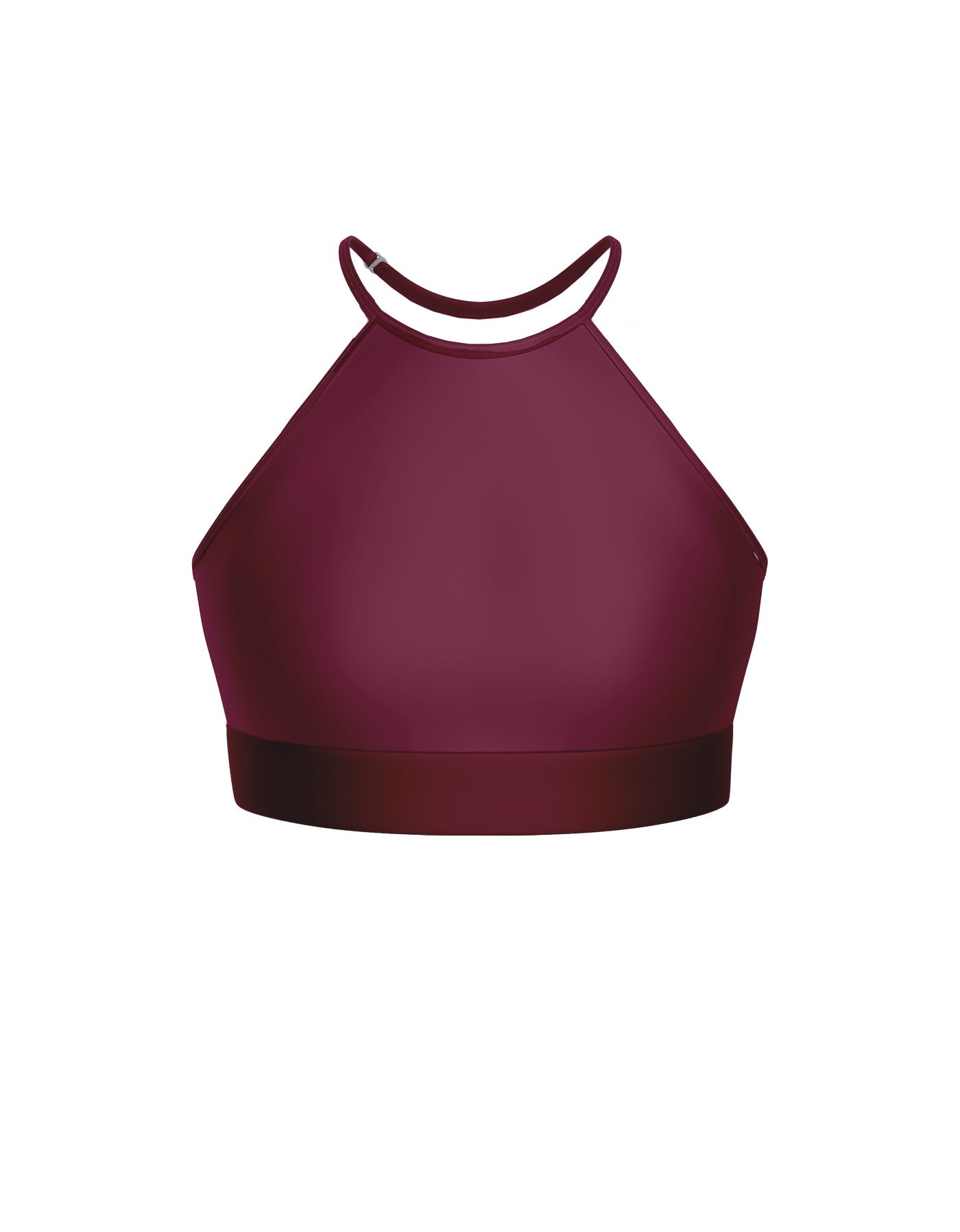 Solid Lycra Halter Binding Crop Top