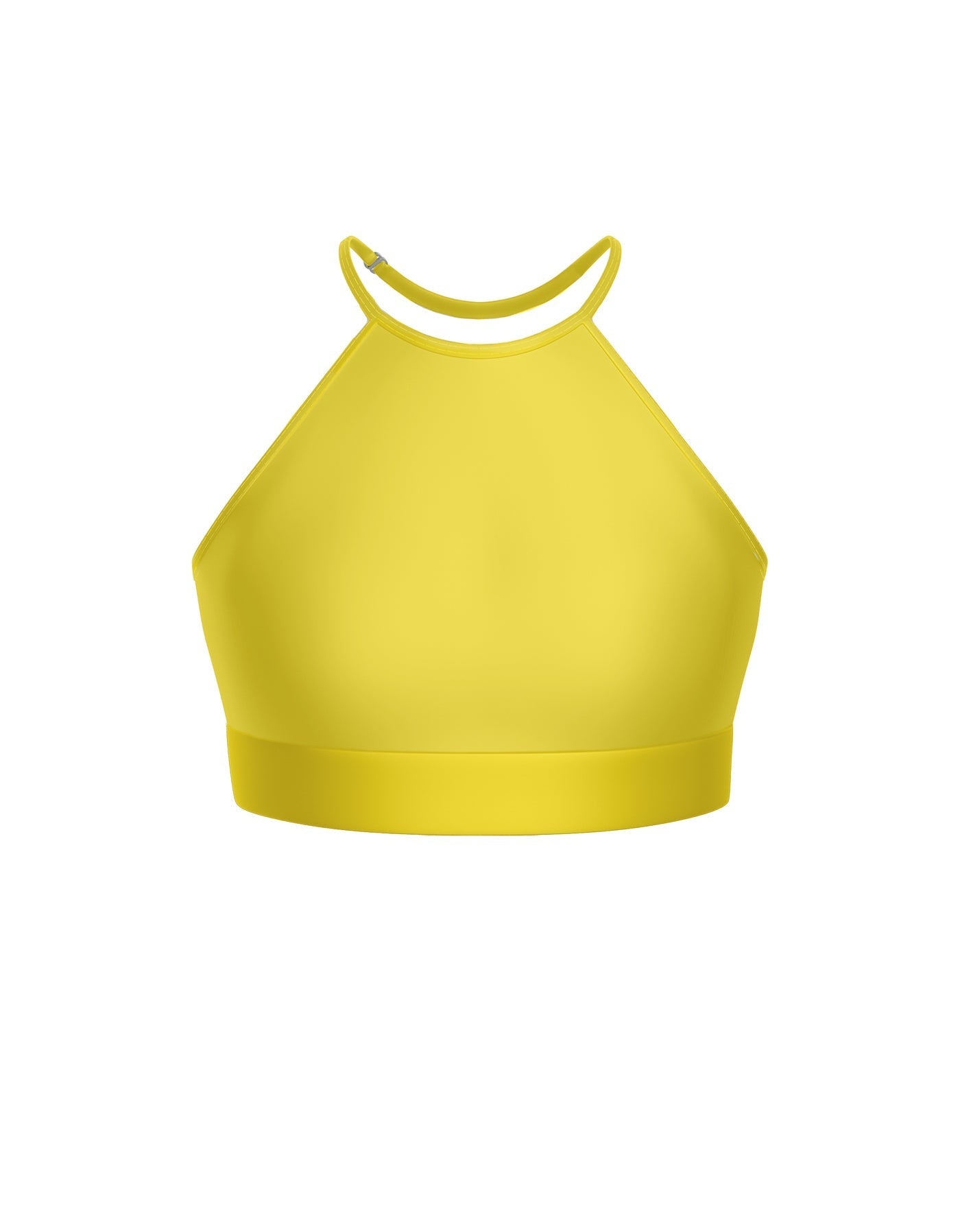Solid Lycra Halter Binding Crop Top
