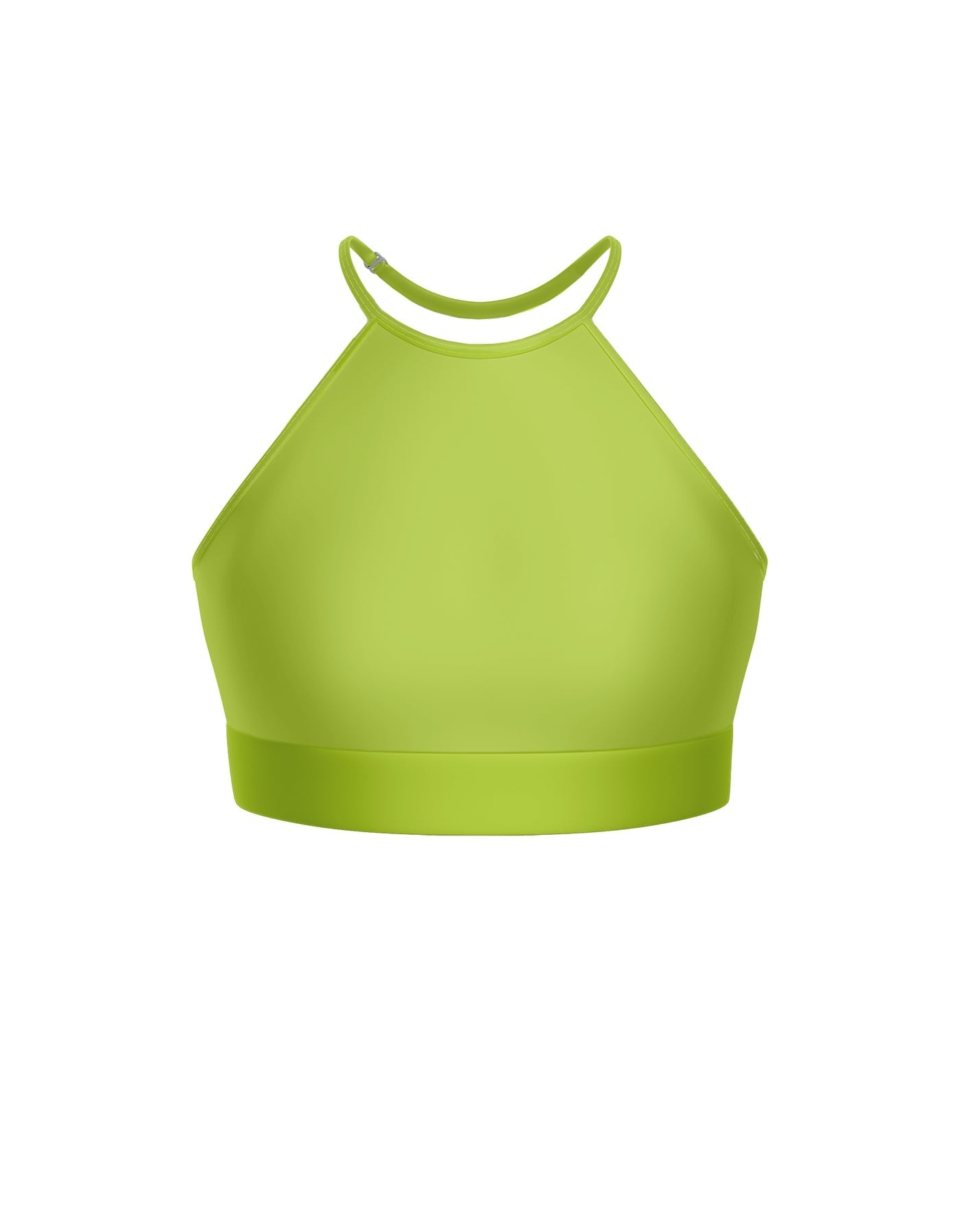 Solid Lycra Halter Binding Crop Top