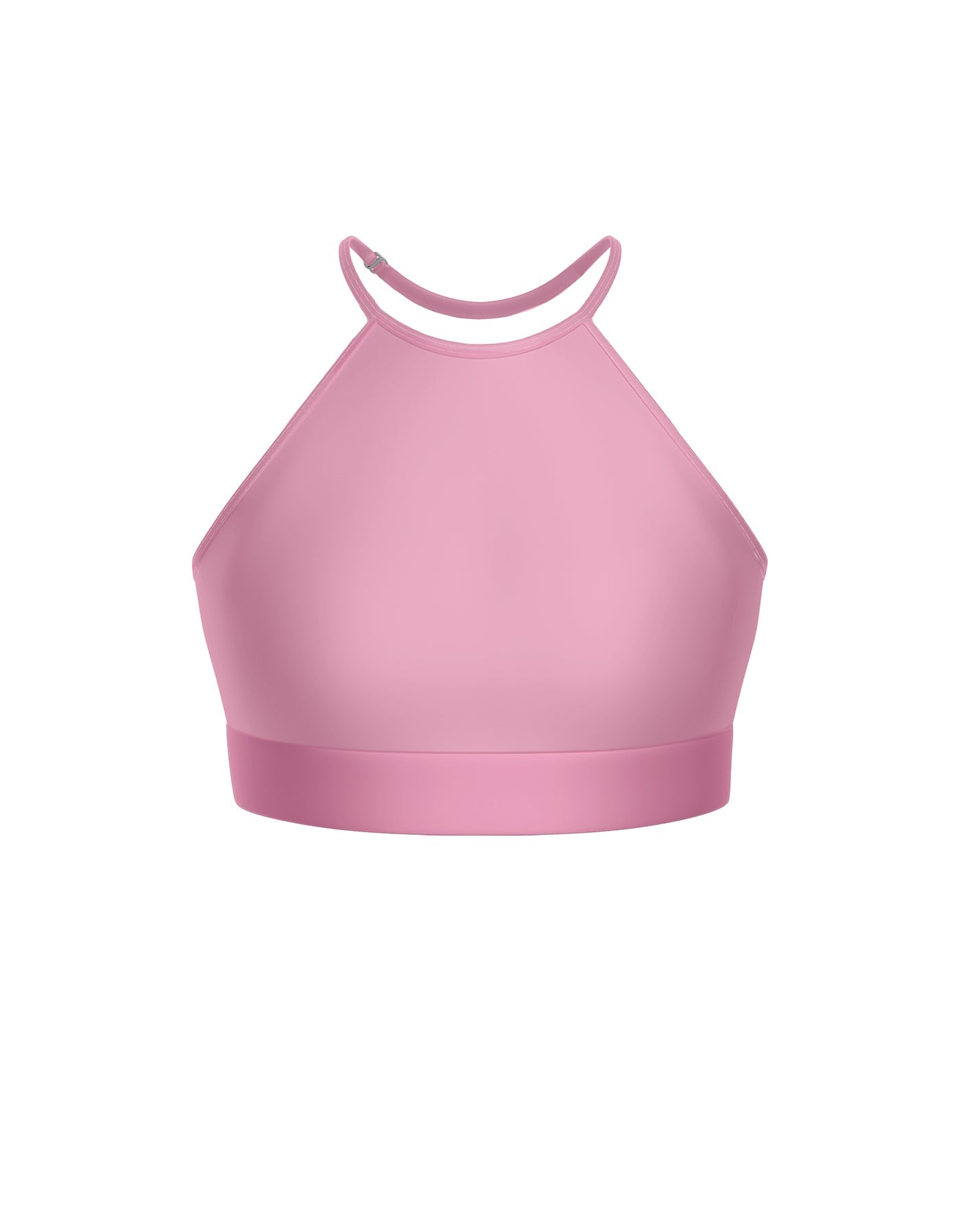 Solid Lycra Halter Binding Crop Top