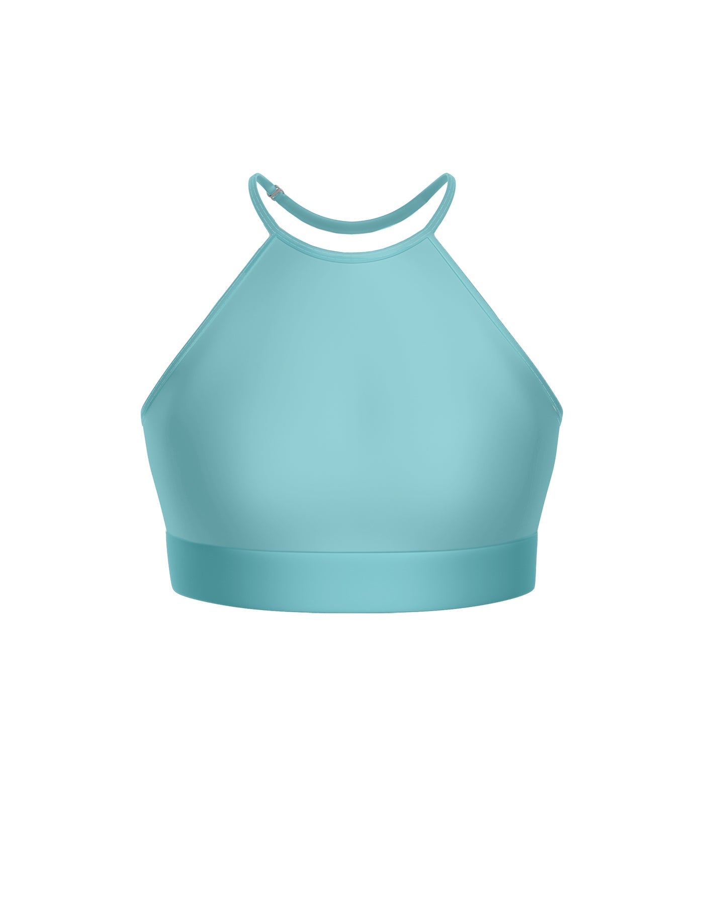 Solid Lycra Halter Binding Crop Top