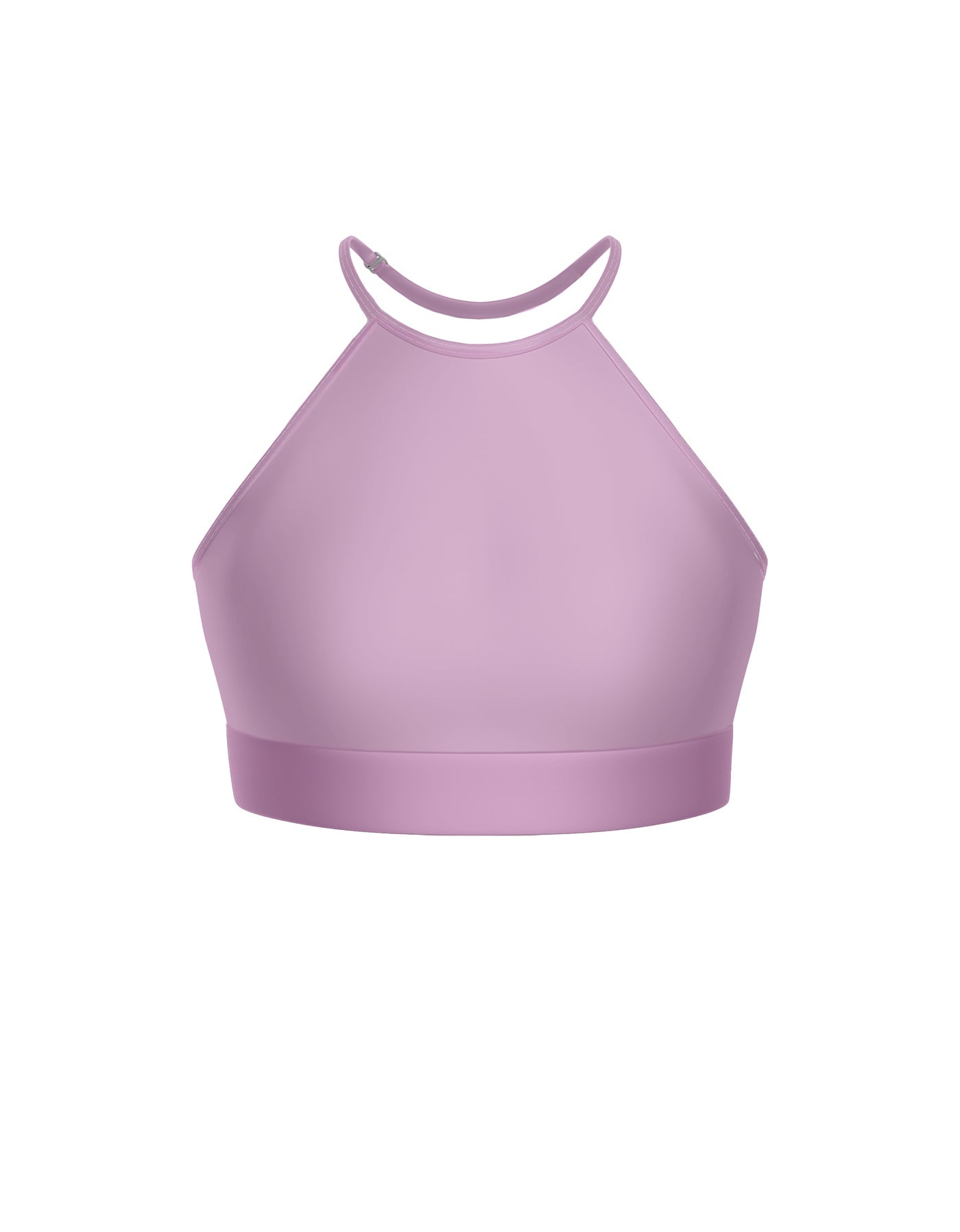 Solid Lycra Halter Binding Crop Top