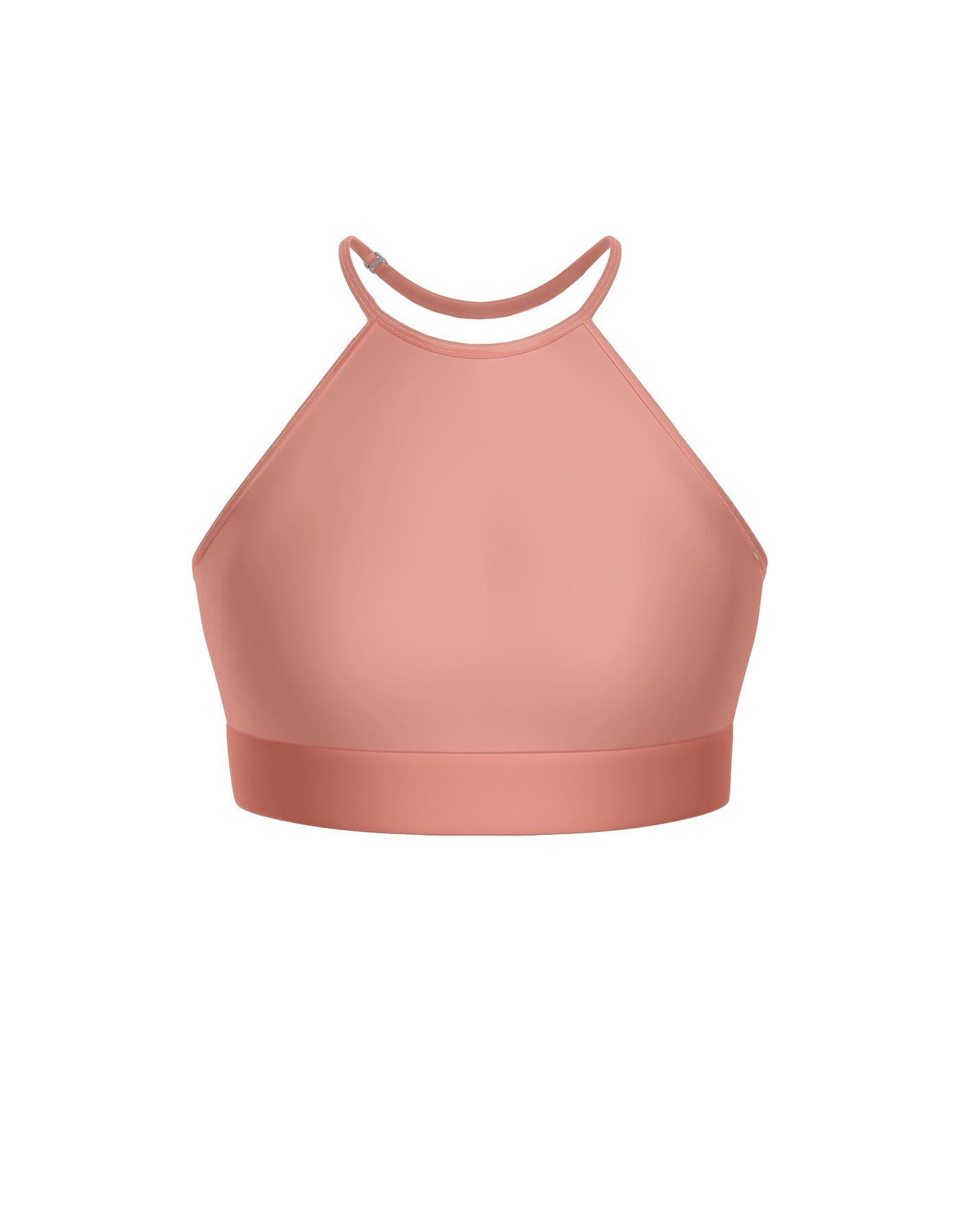 Solid Lycra Halter Binding Crop Top