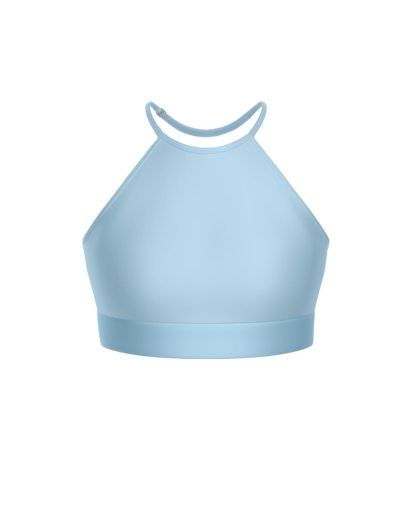 Solid Lycra Halter Binding Crop Top