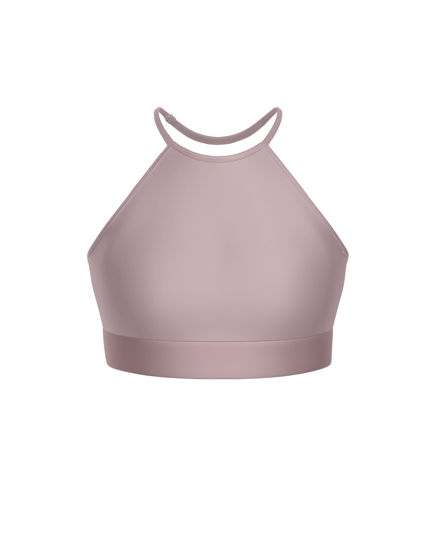 Solid Lycra Halter Binding Crop Top