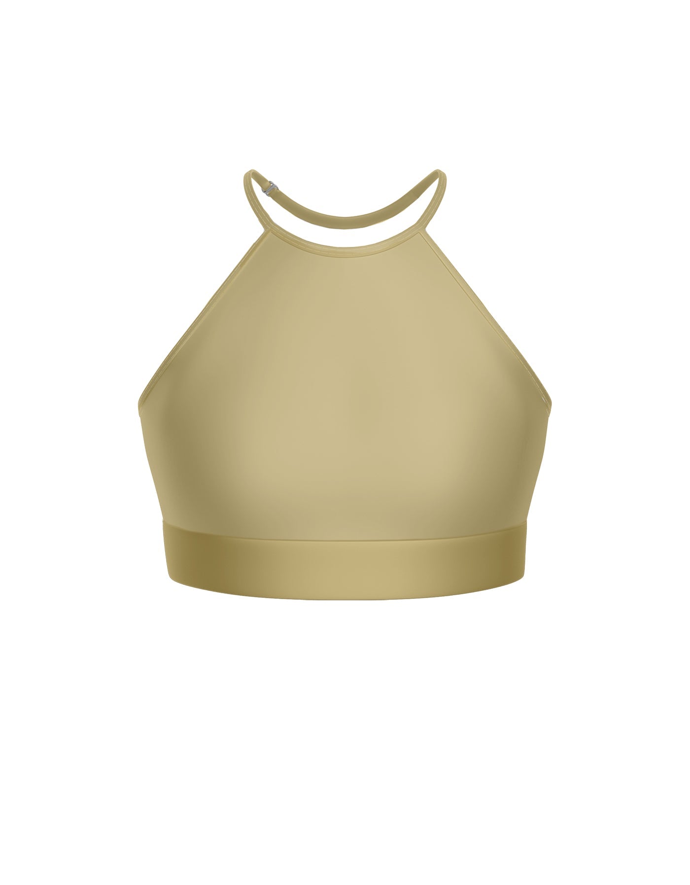 Solid Lycra Halter Binding Crop Top