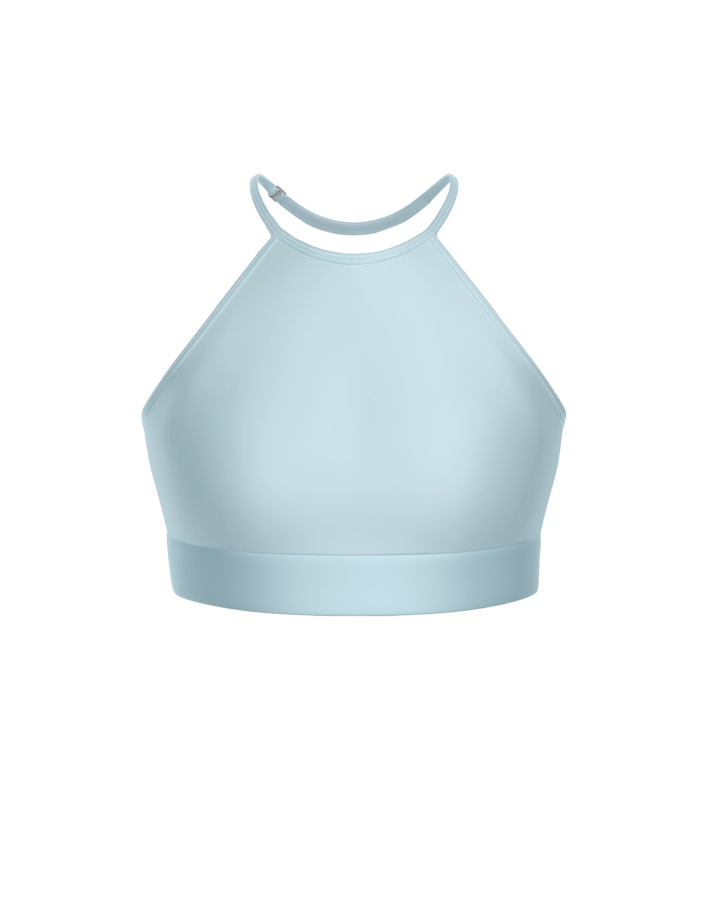 Solid Lycra Halter Binding Crop Top