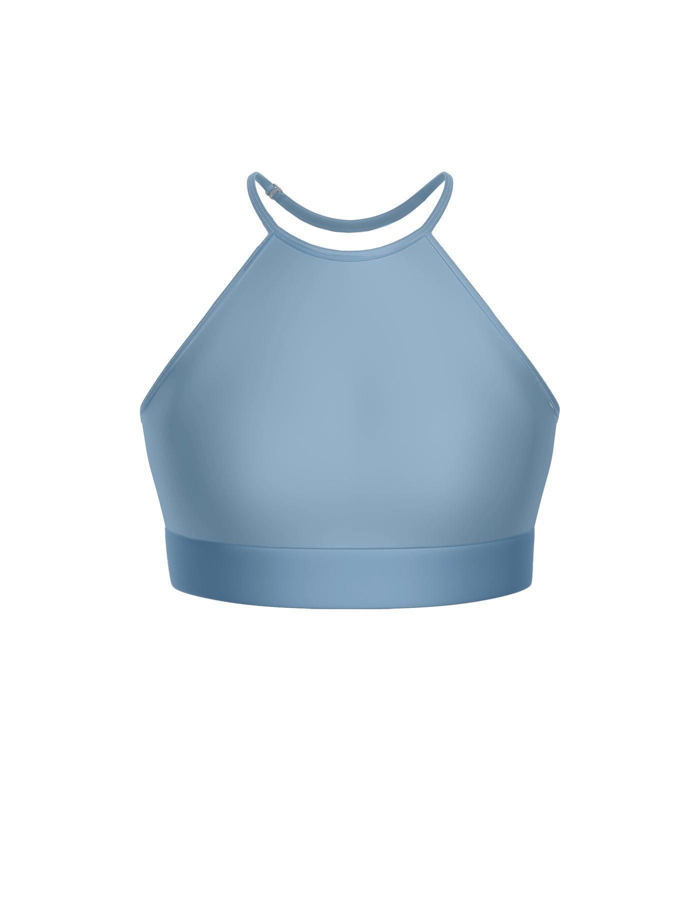 Solid Lycra Halter Binding Crop Top