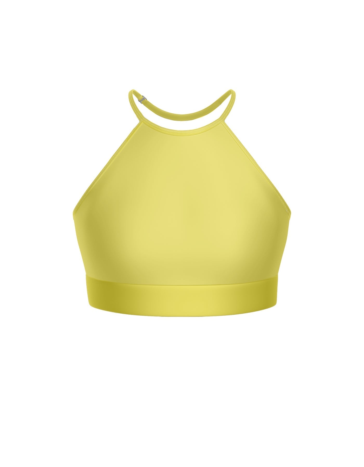Solid Lycra Halter Binding Crop Top