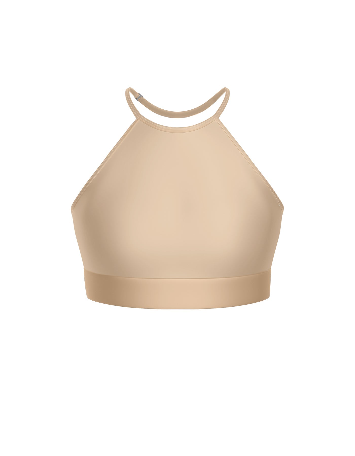 Solid Lycra Halter Binding Crop Top