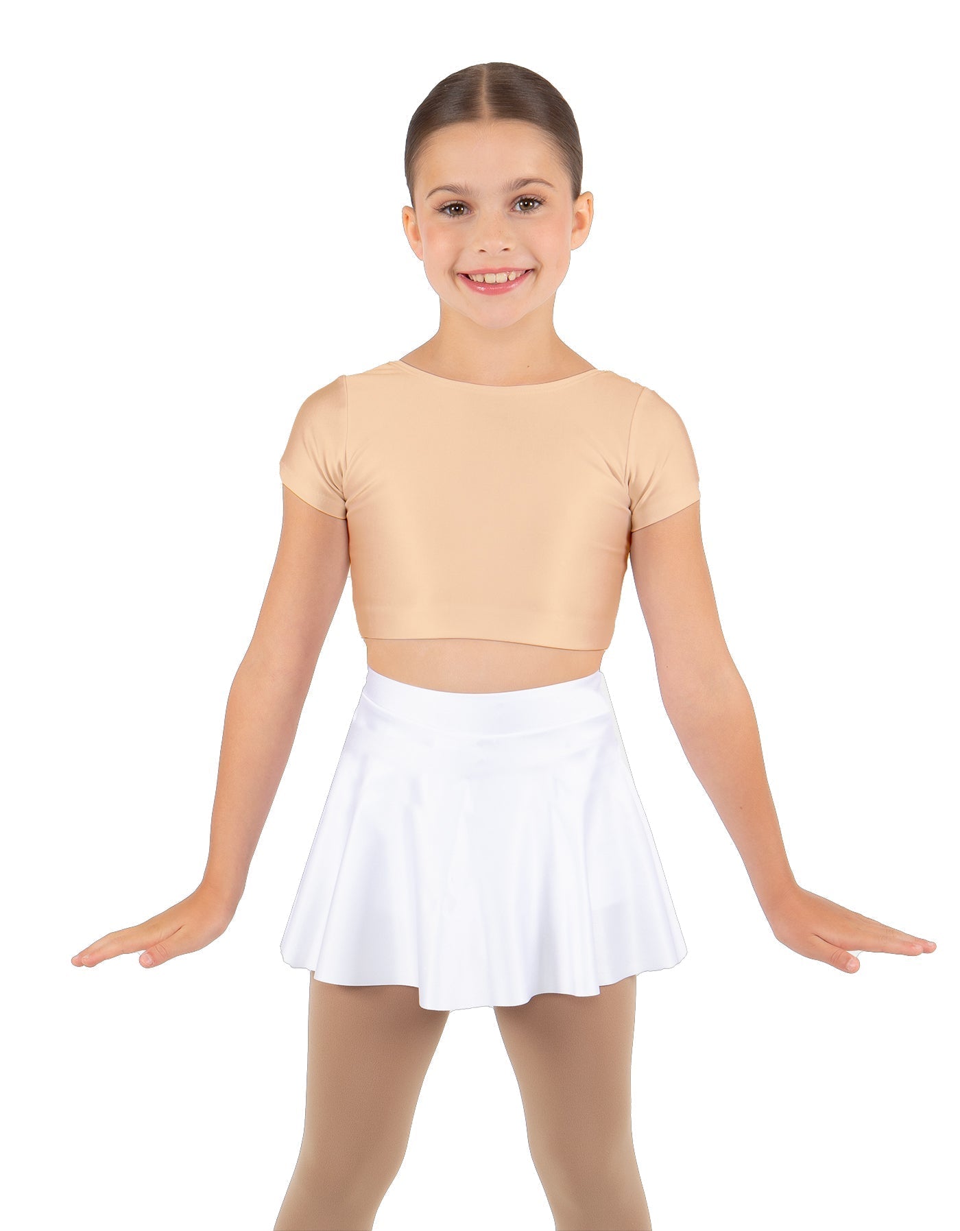 Solid Lycra Cap Sleeve Crop Top