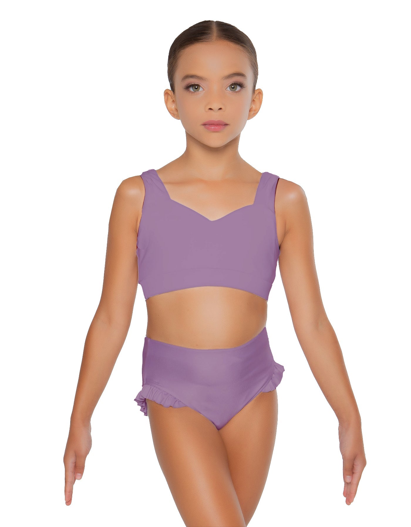 Solid Lycra Sweetheart Crop Top with Strap