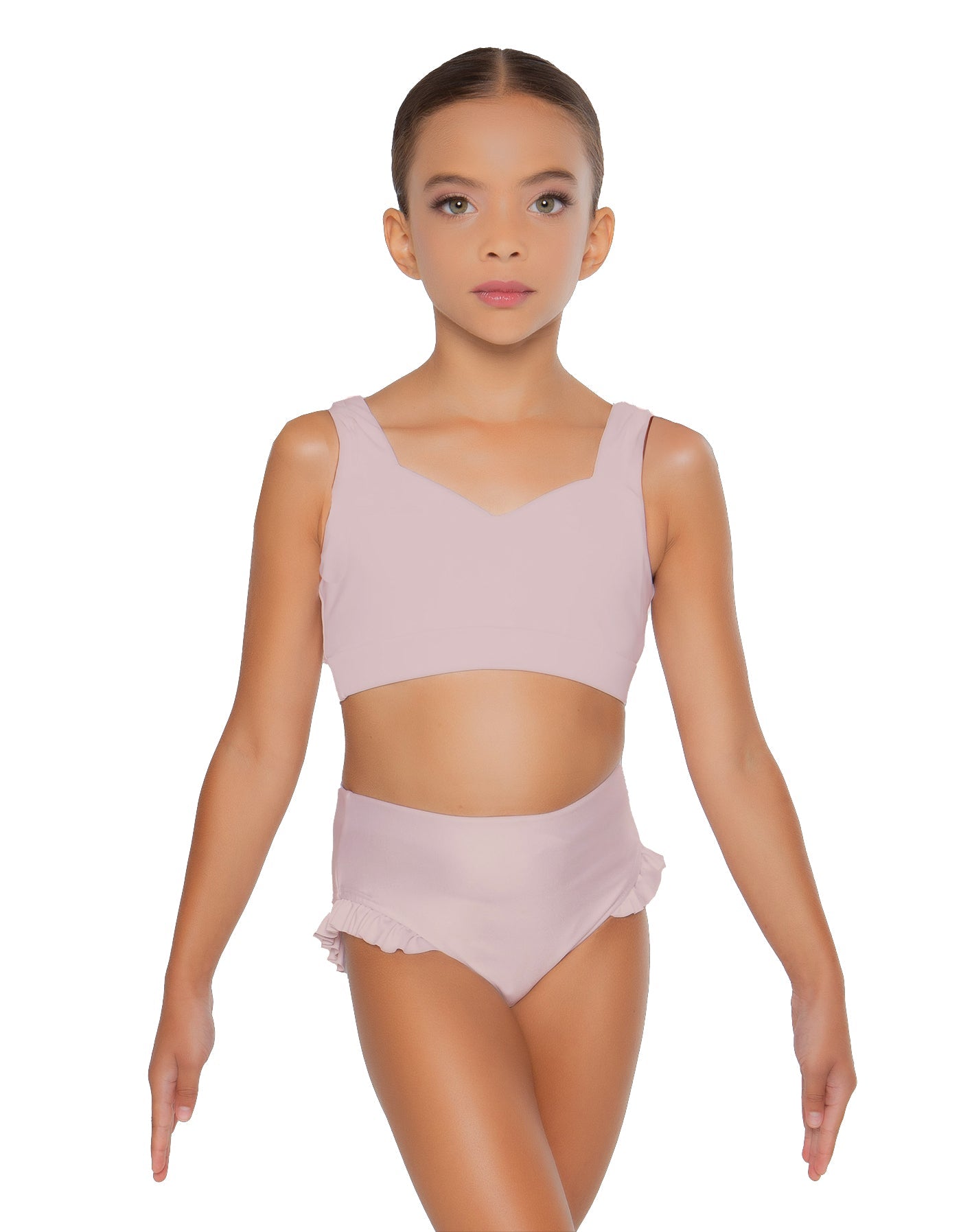 Solid Lycra Sweetheart Crop Top with Strap