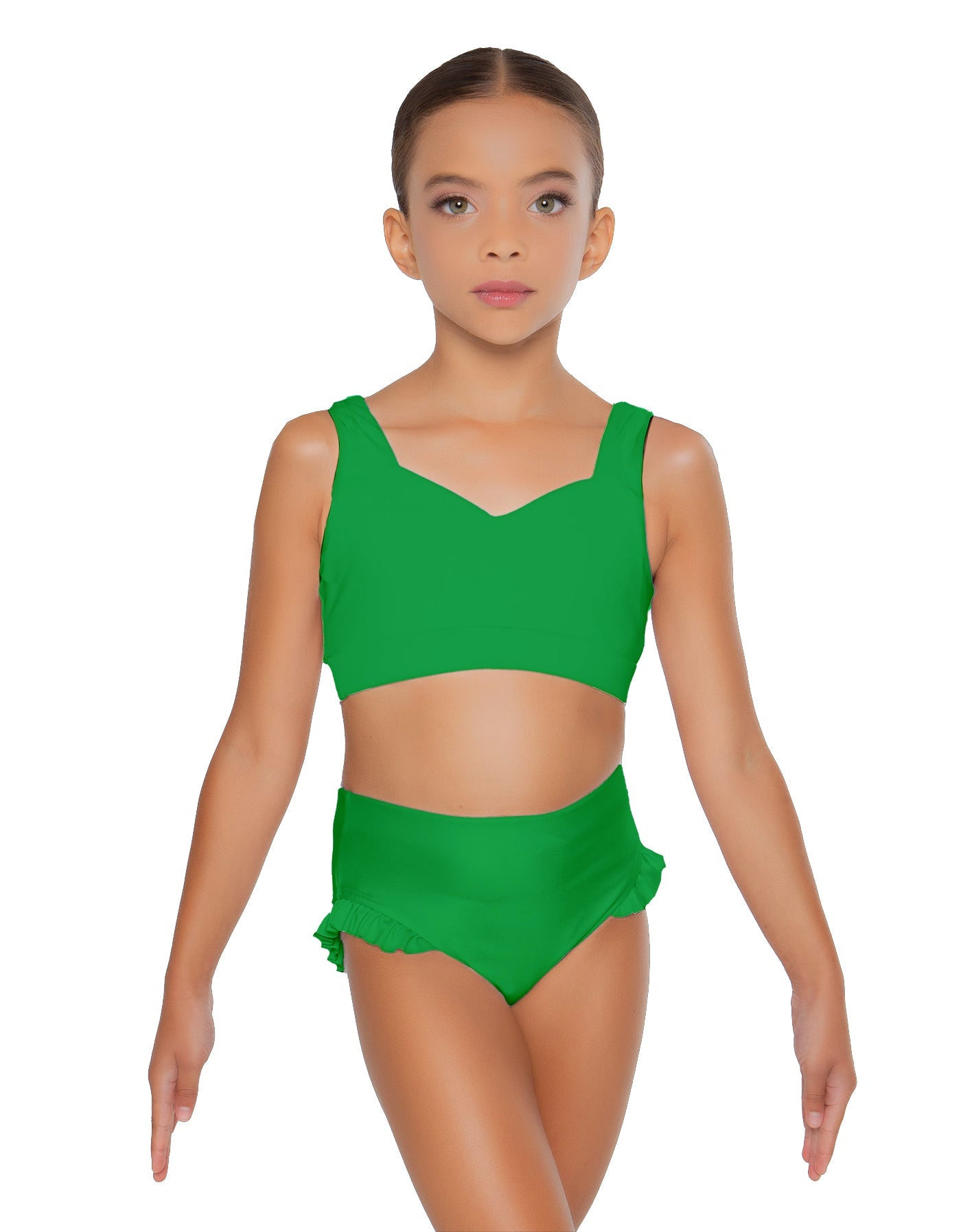 Solid Lycra Sweetheart Crop Top with Strap