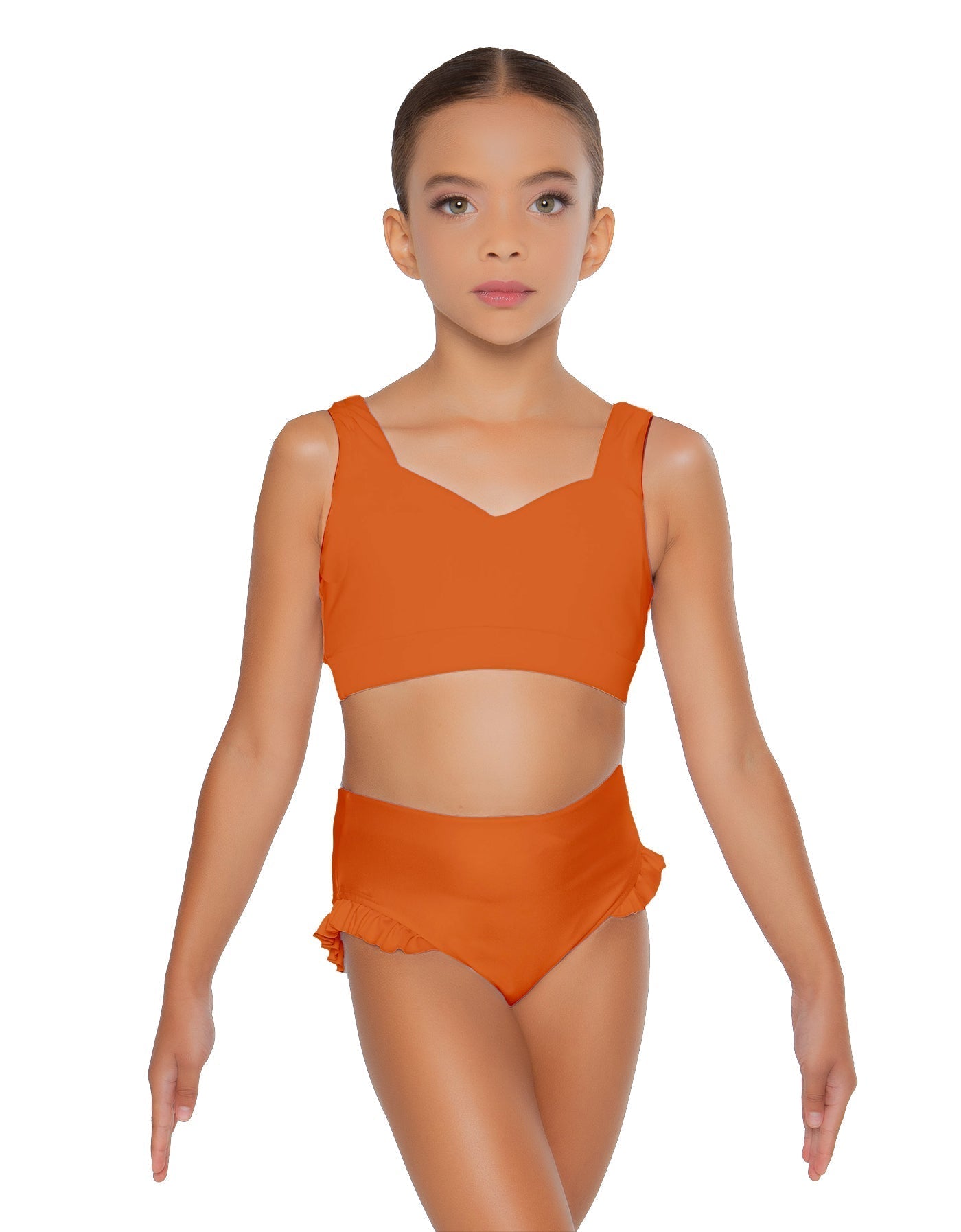 Solid Lycra Sweetheart Crop Top with Strap