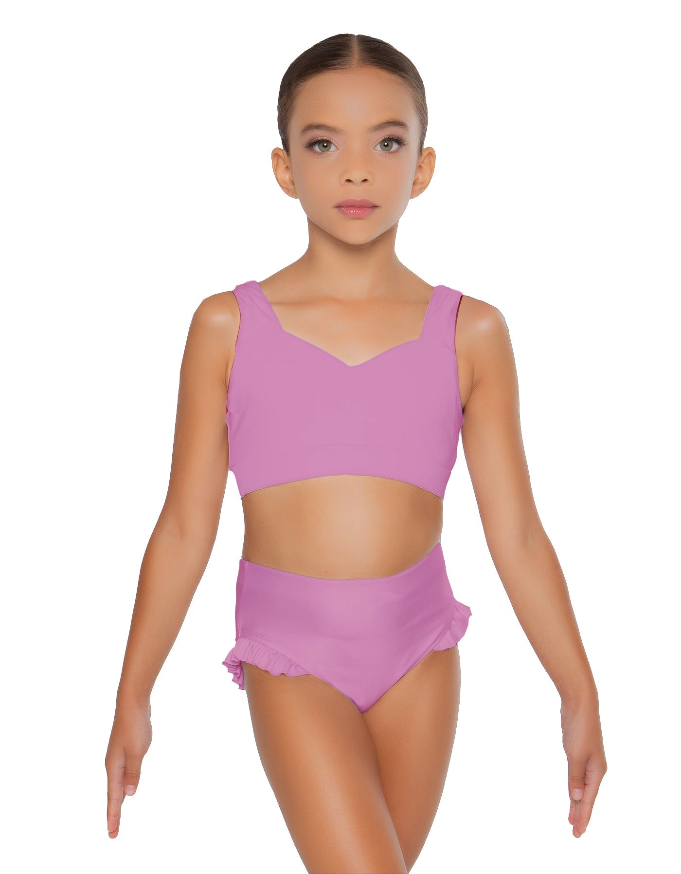 Solid Lycra Sweetheart Crop Top with Strap