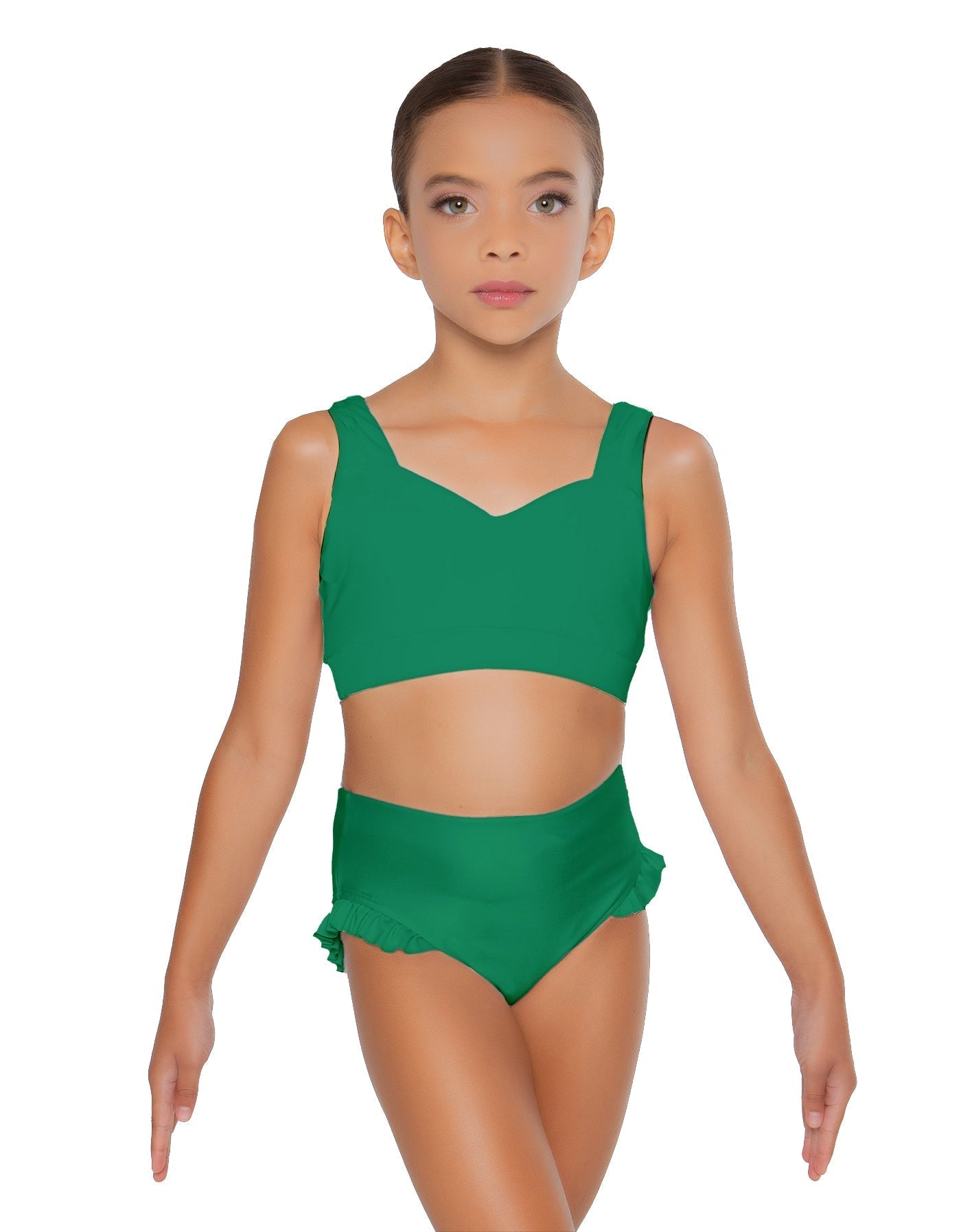 Solid Lycra Sweetheart Crop Top with Strap