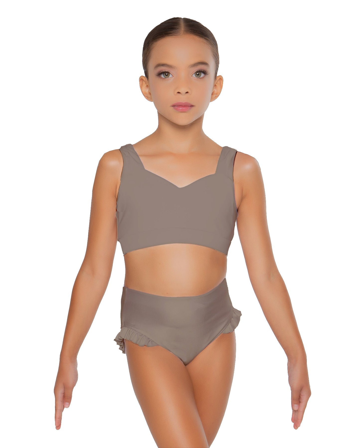 Solid Lycra Sweetheart Crop Top with Strap