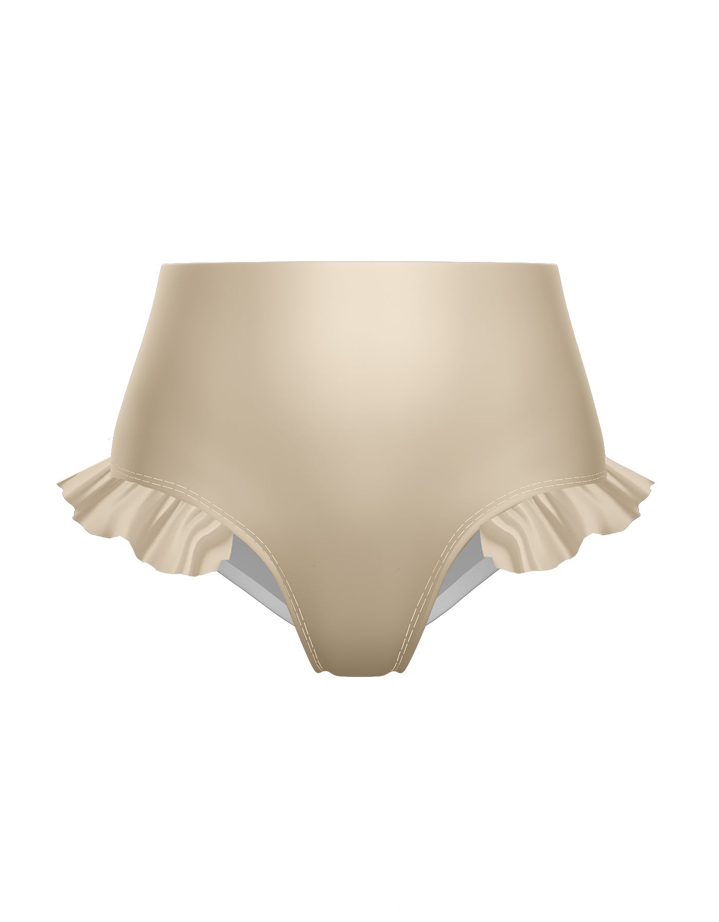 Solid Lycra High Rise Panty with Ruffle