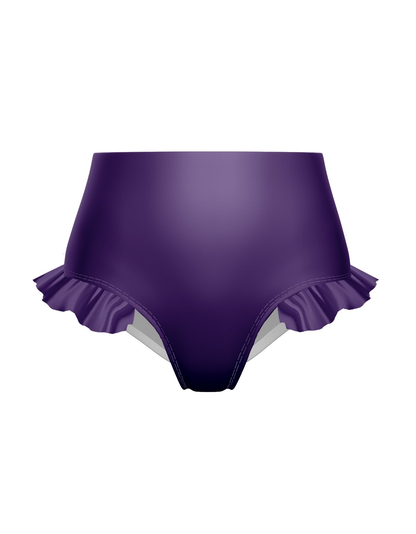 Solid Lycra High Rise Panty with Ruffle
