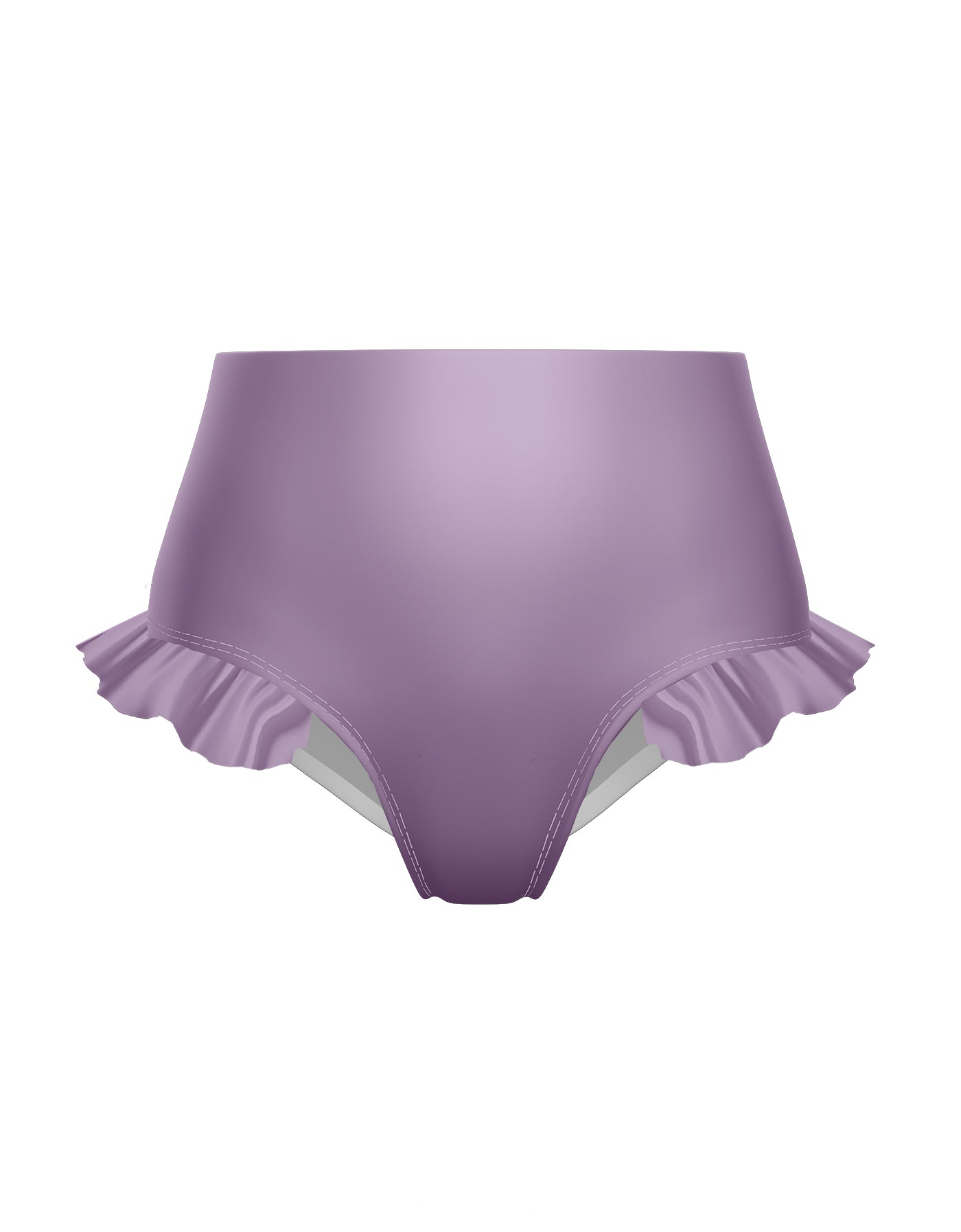 Solid Lycra High Rise Panty with Ruffle