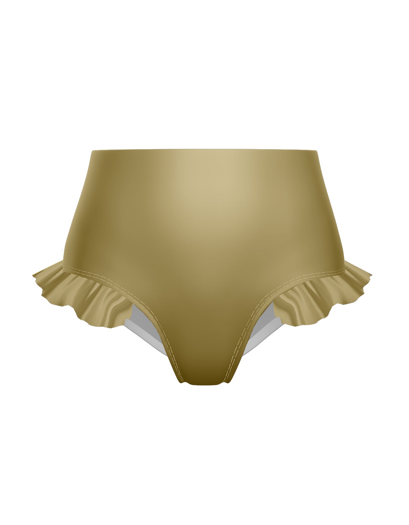 Solid Lycra High Rise Panty with Ruffle