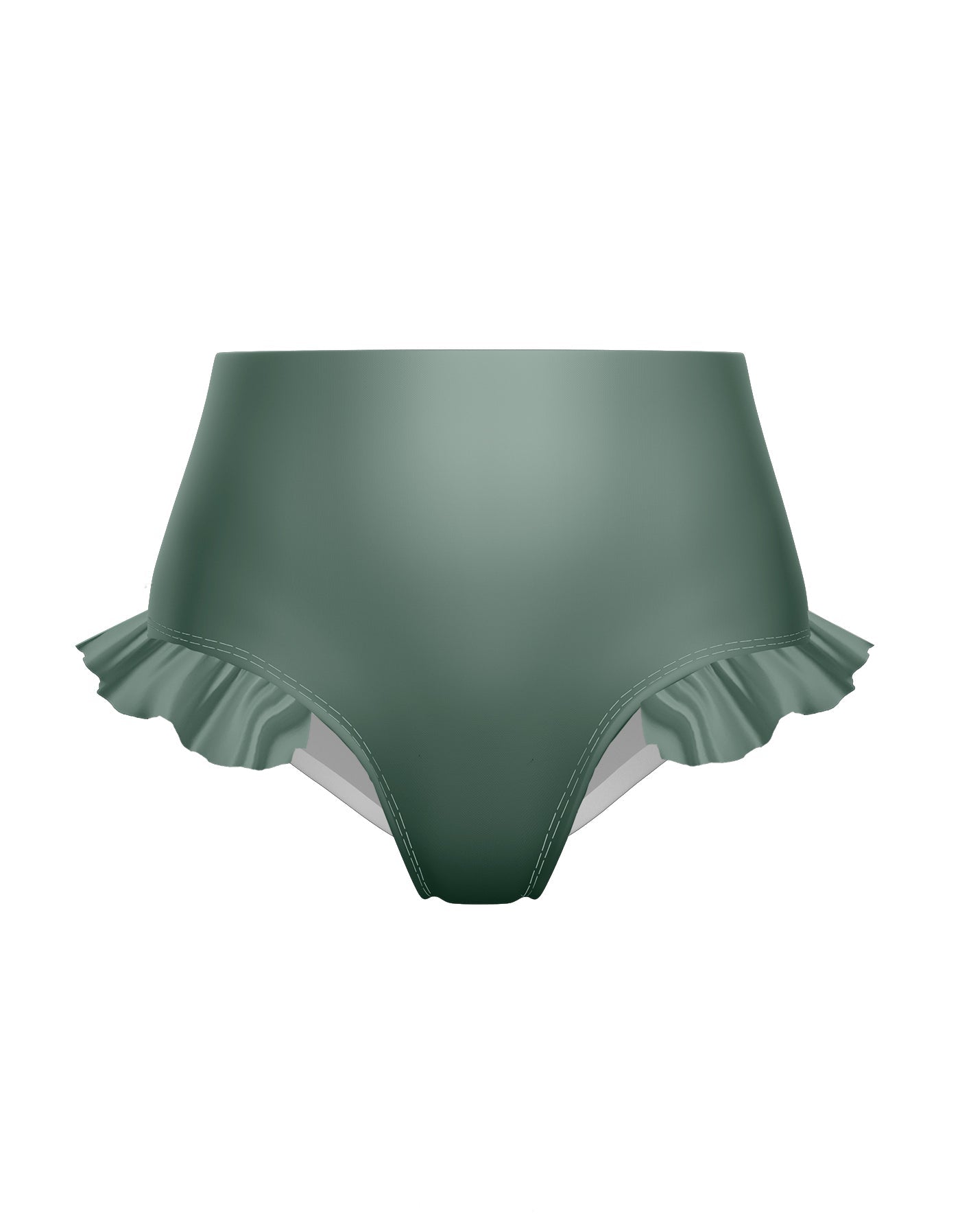 Solid Lycra High Rise Panty with Ruffle