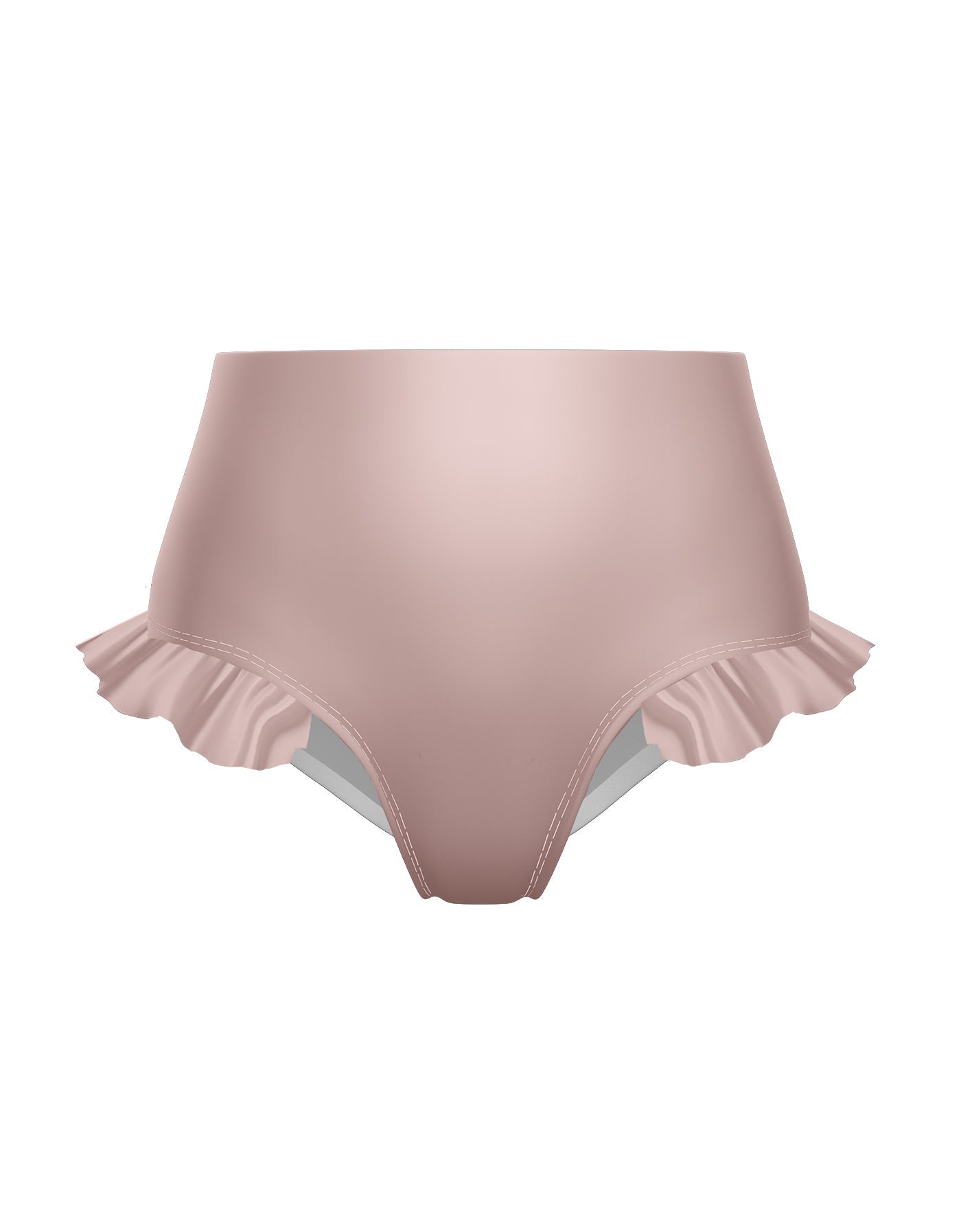 Solid Lycra High Rise Panty with Ruffle