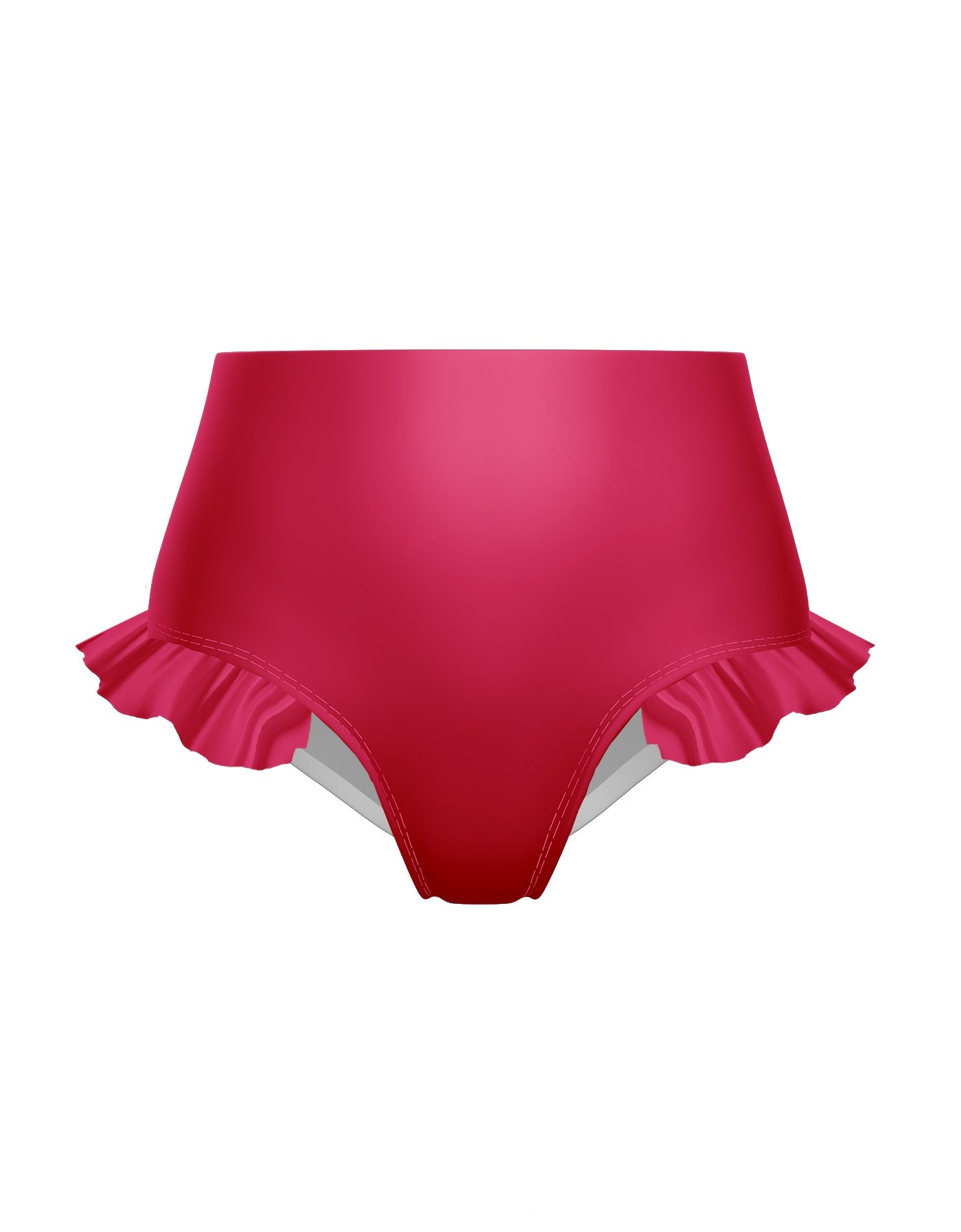 Solid Lycra High Rise Panty with Ruffle
