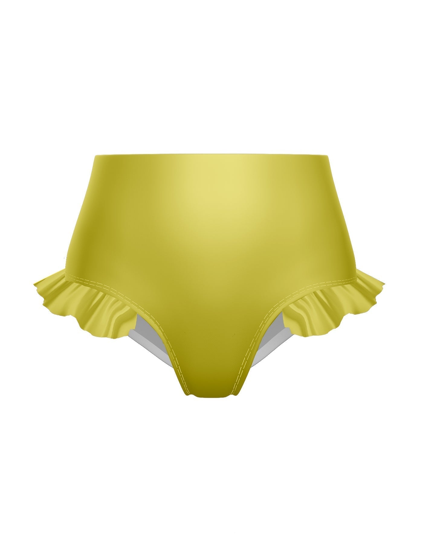 Solid Lycra High Rise Panty with Ruffle