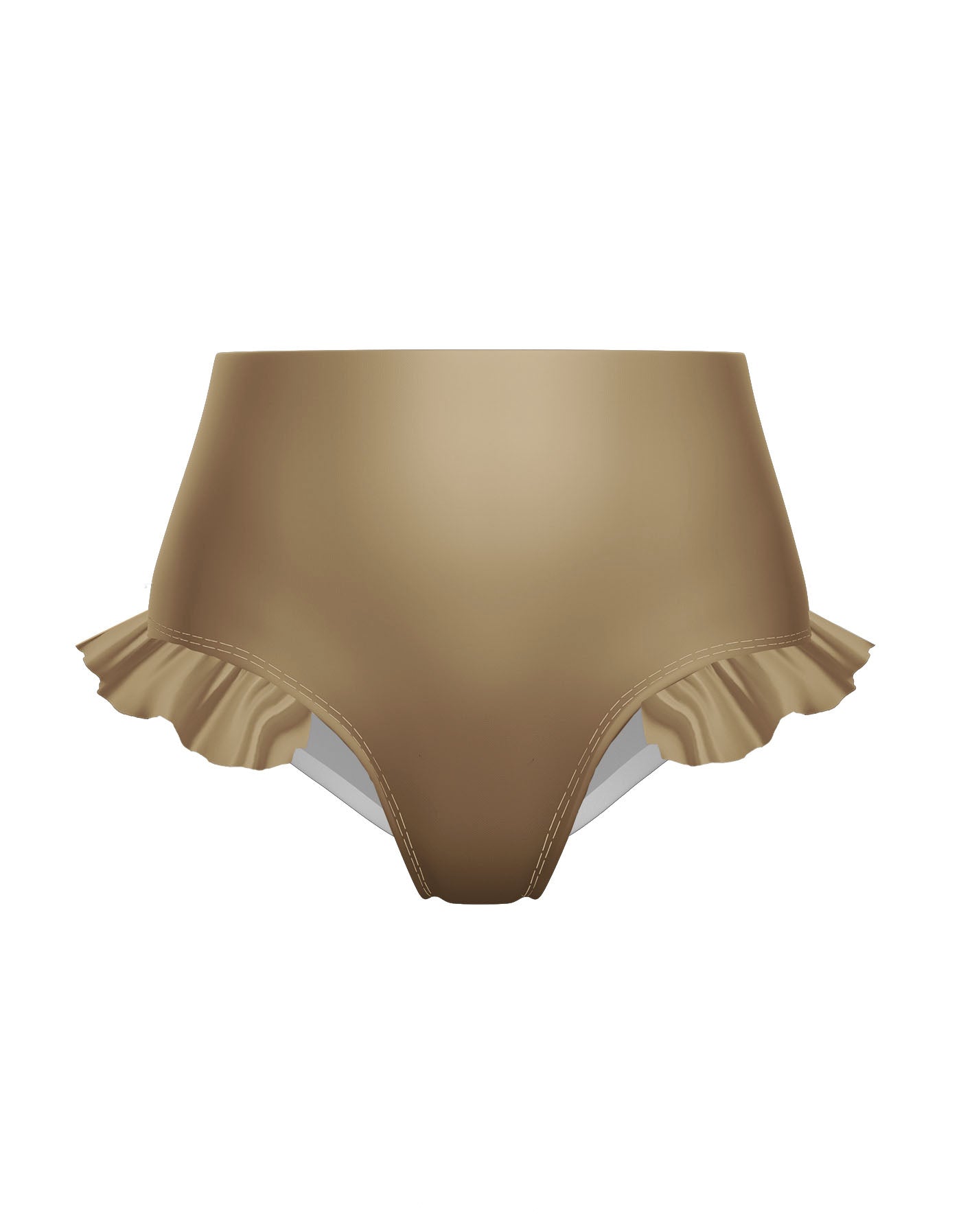 Solid Lycra High Rise Panty with Ruffle