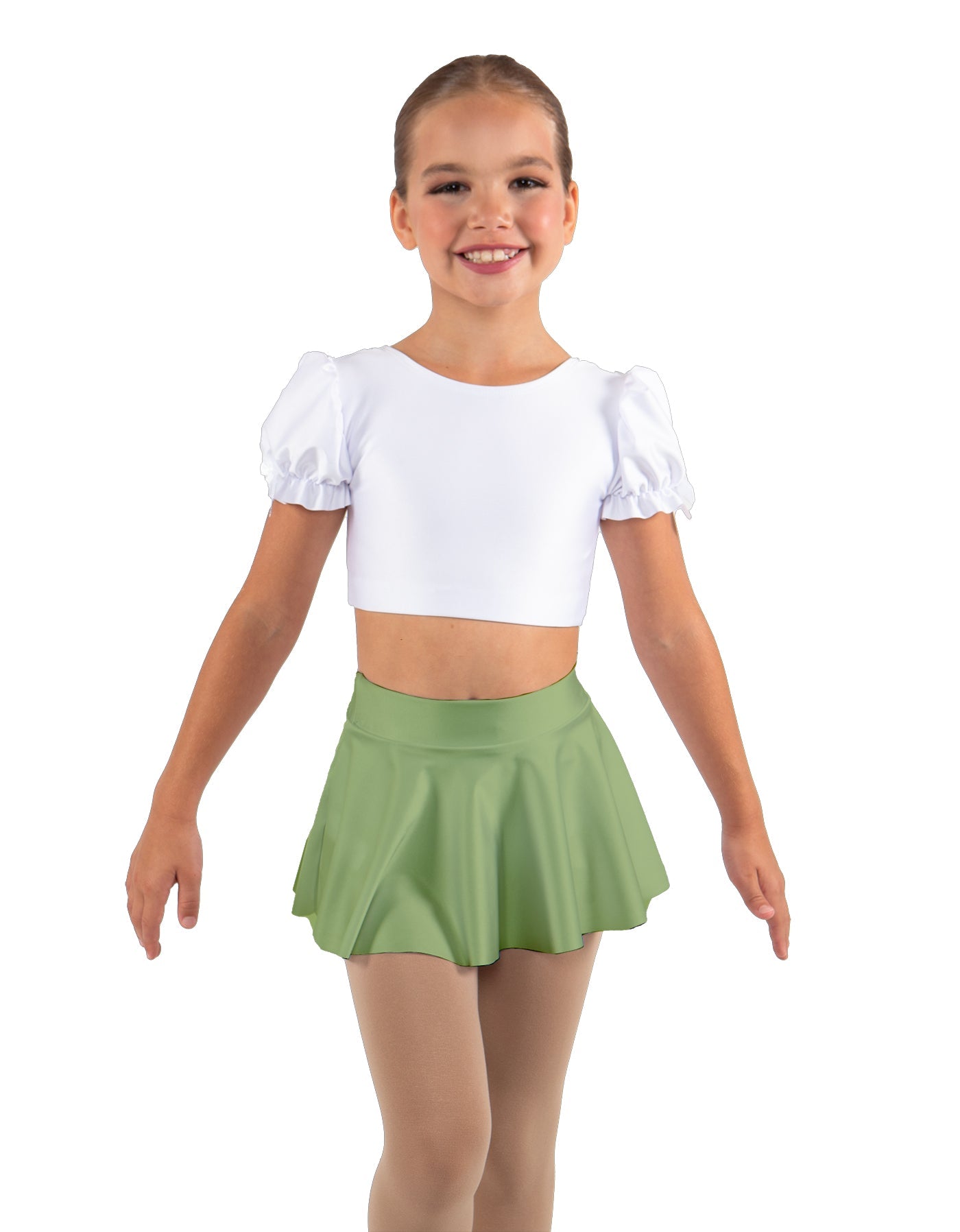 Solid Lycra Top Skirt Tall Band