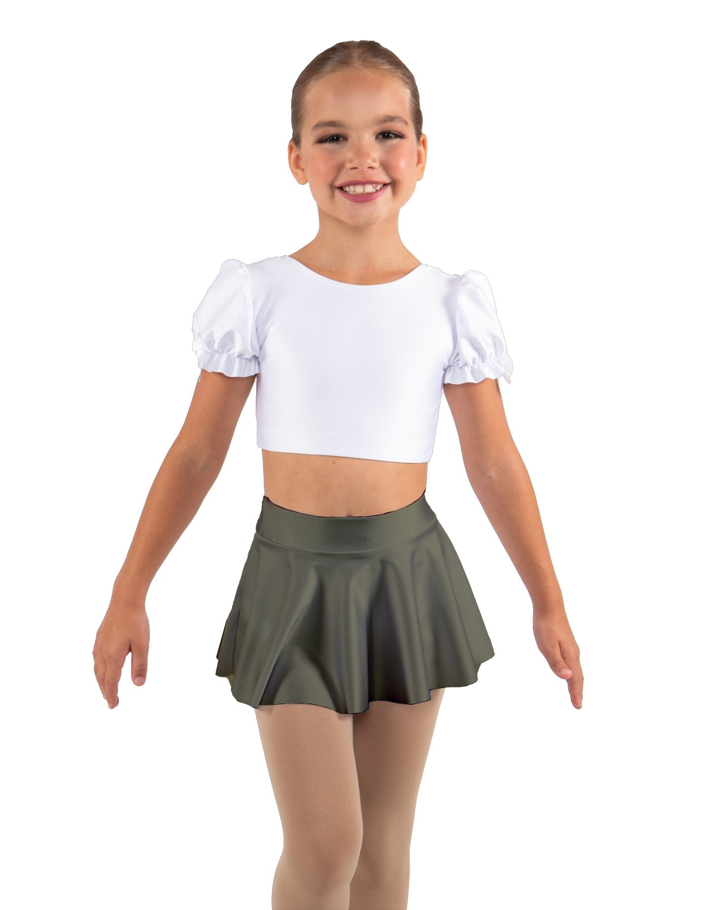 Solid Lycra Top Skirt Tall Band