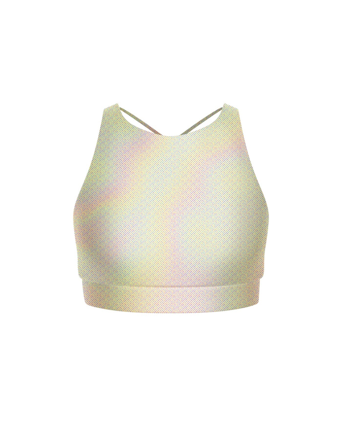 Hologram High Neck Spaghetti Strap Crop