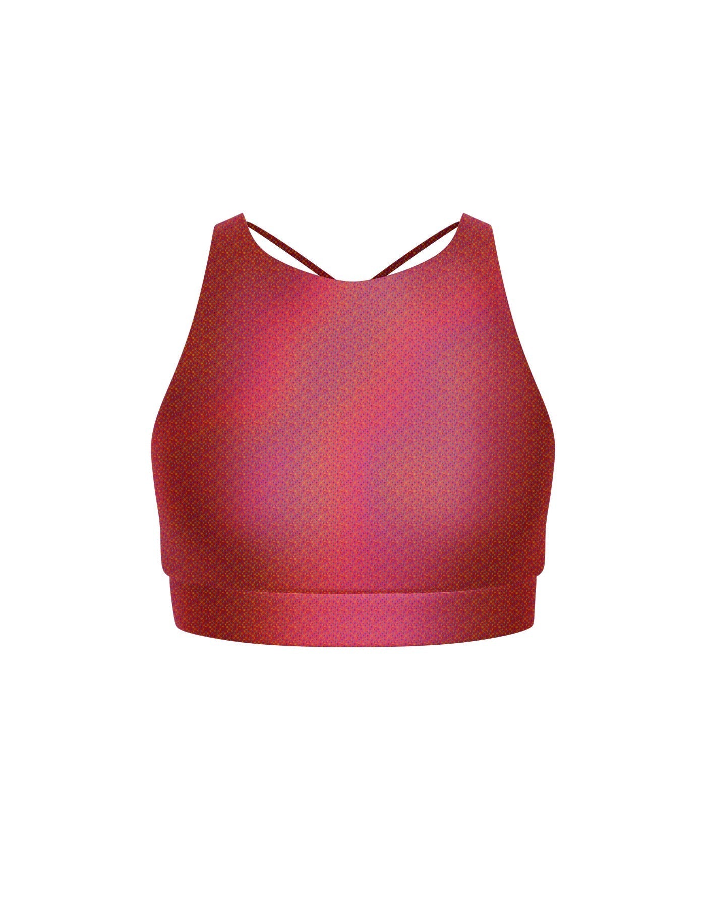 Hologram High Neck Spaghetti Strap Crop