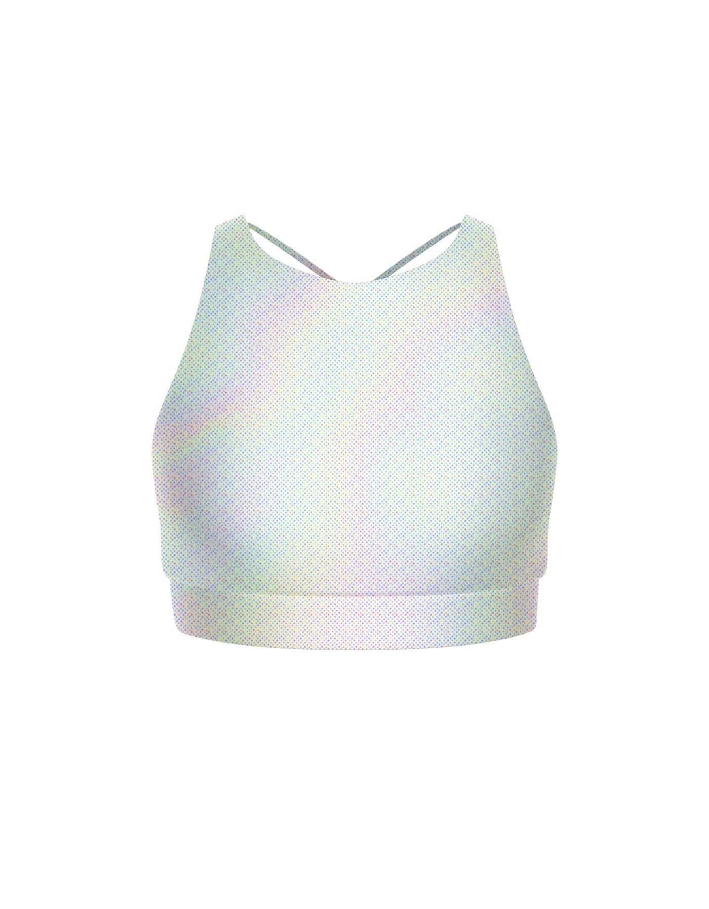 Hologram High Neck Spaghetti Strap Crop