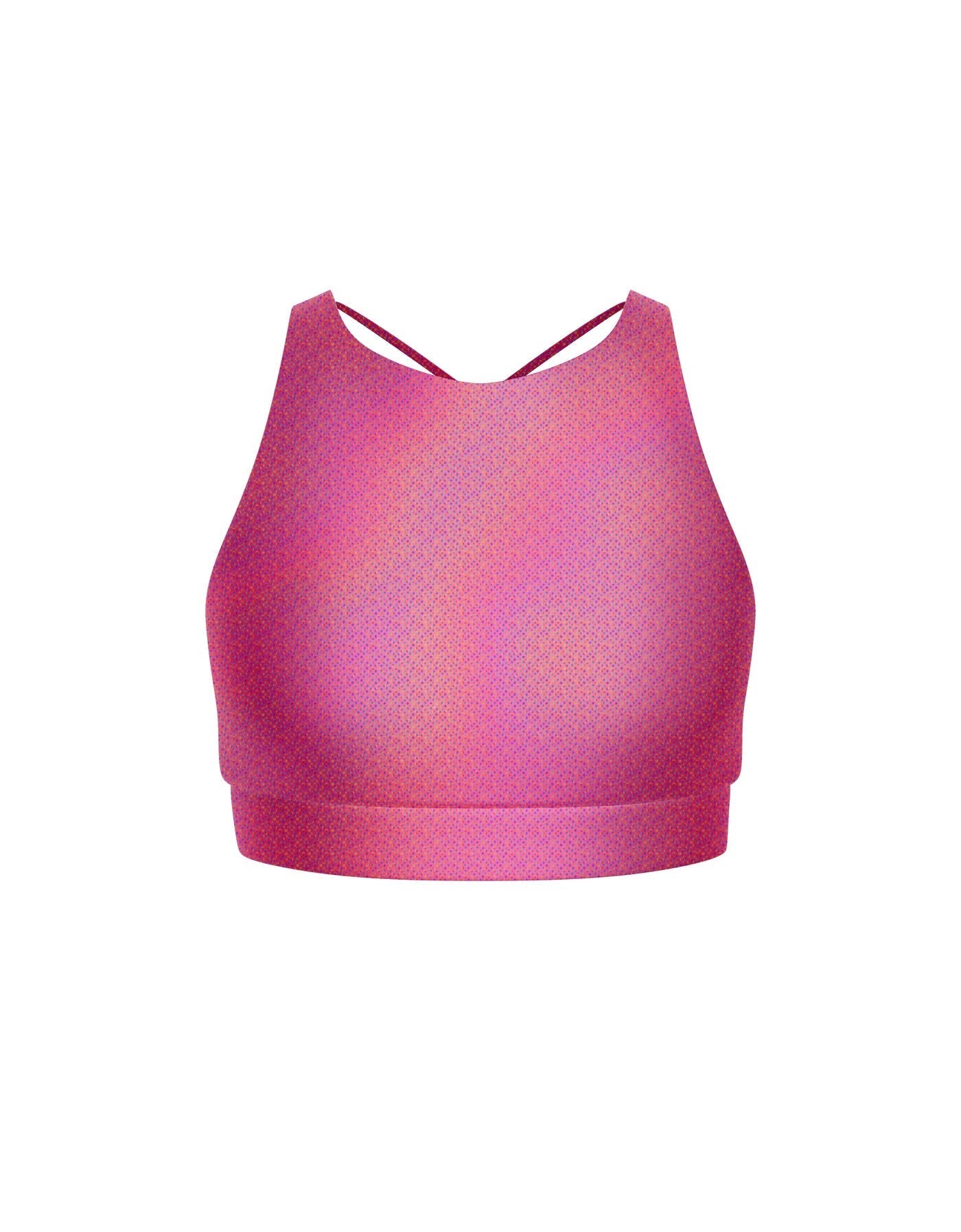 Hologram High Neck Spaghetti Strap Crop