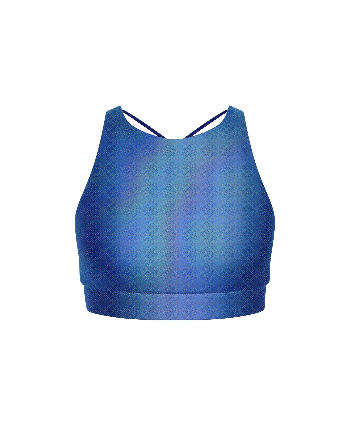 Hologram High Neck Spaghetti Strap Crop
