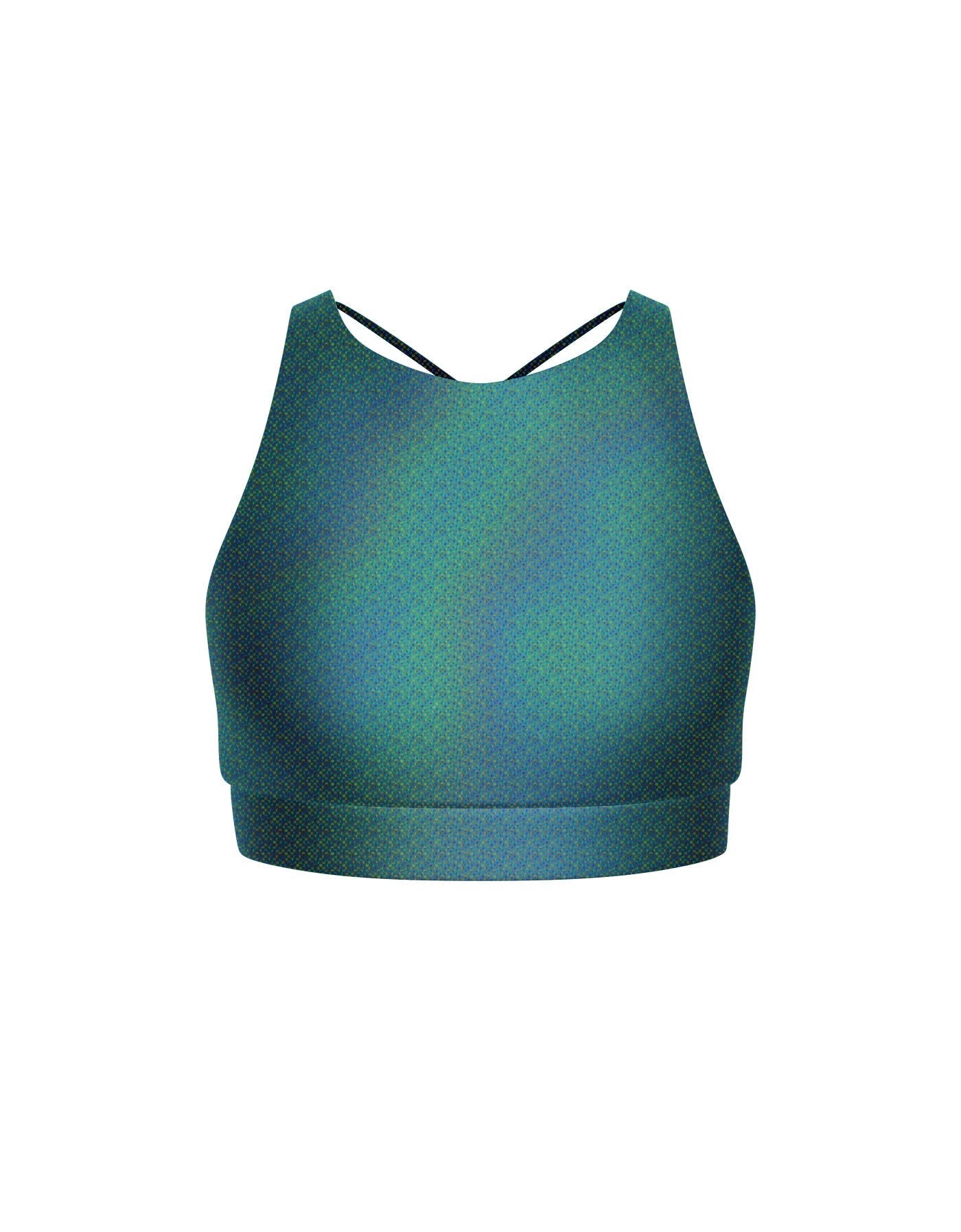 Hologram High Neck Spaghetti Strap Crop