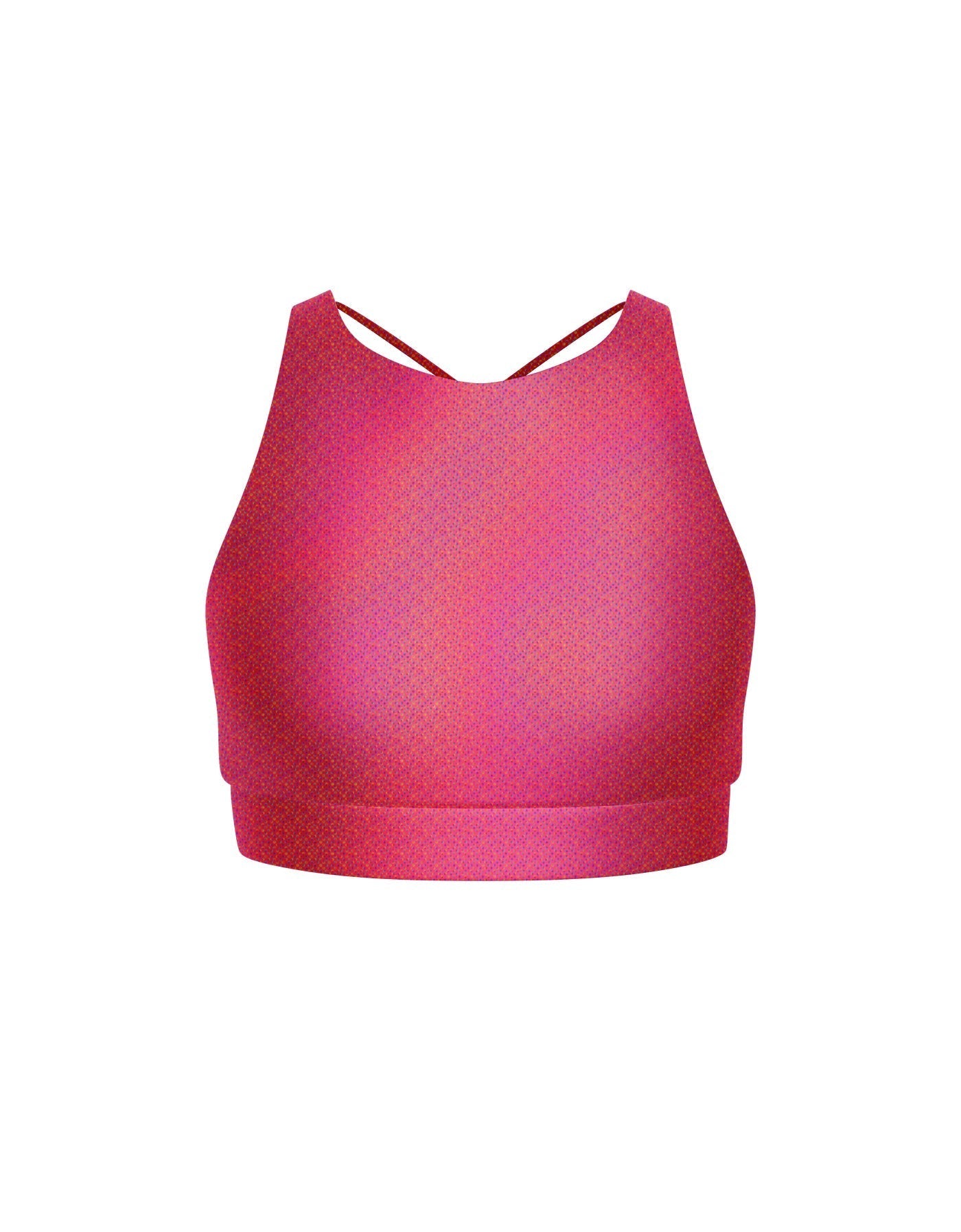 Hologram High Neck Spaghetti Strap Crop