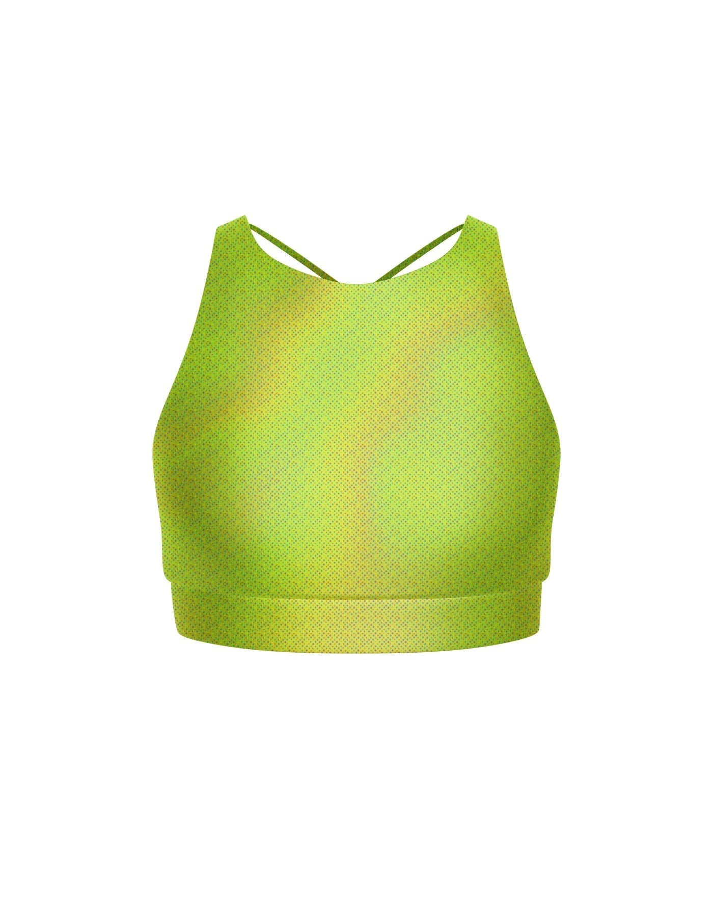 Hologram High Neck Spaghetti Strap Crop