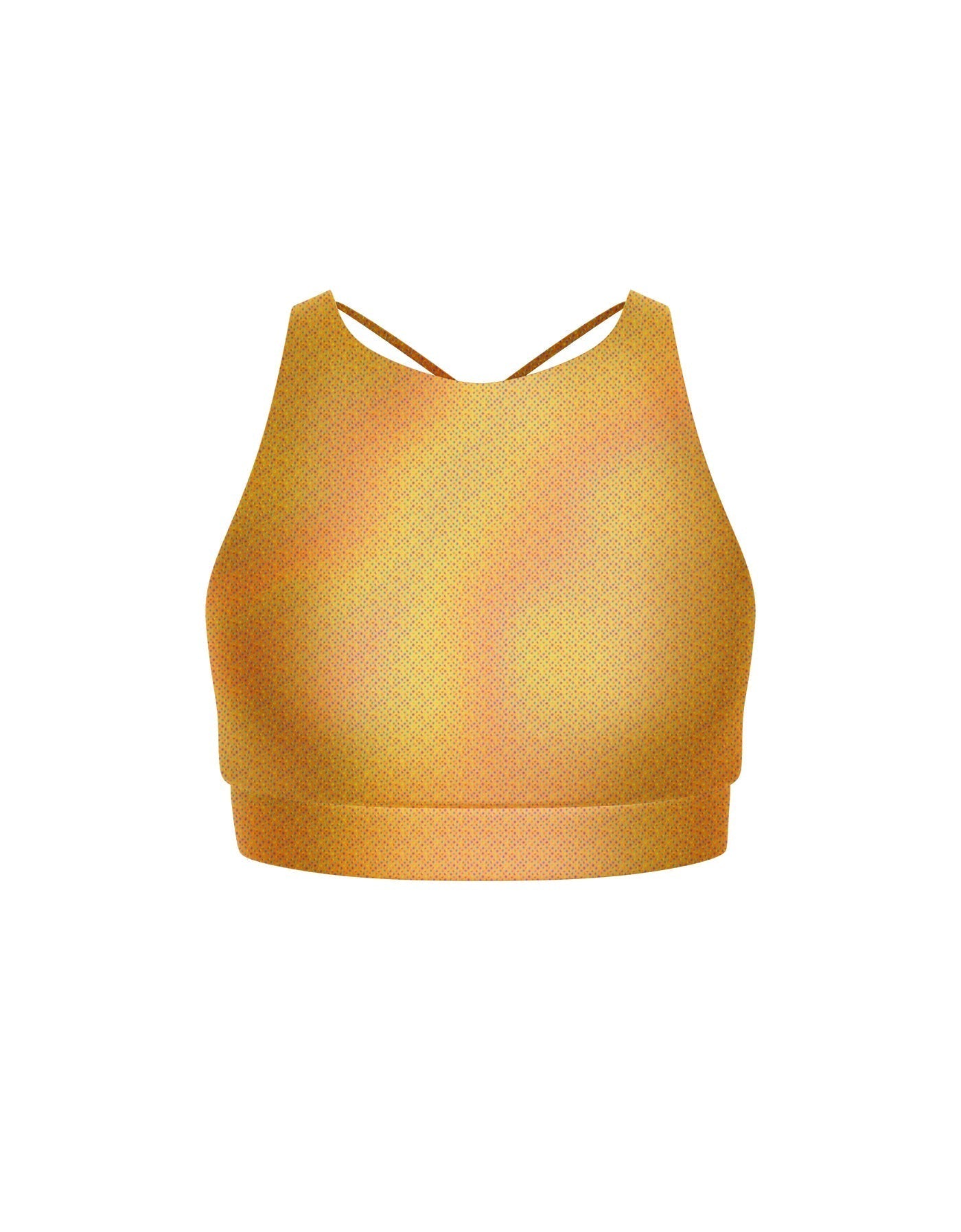 Hologram High Neck Spaghetti Strap Crop
