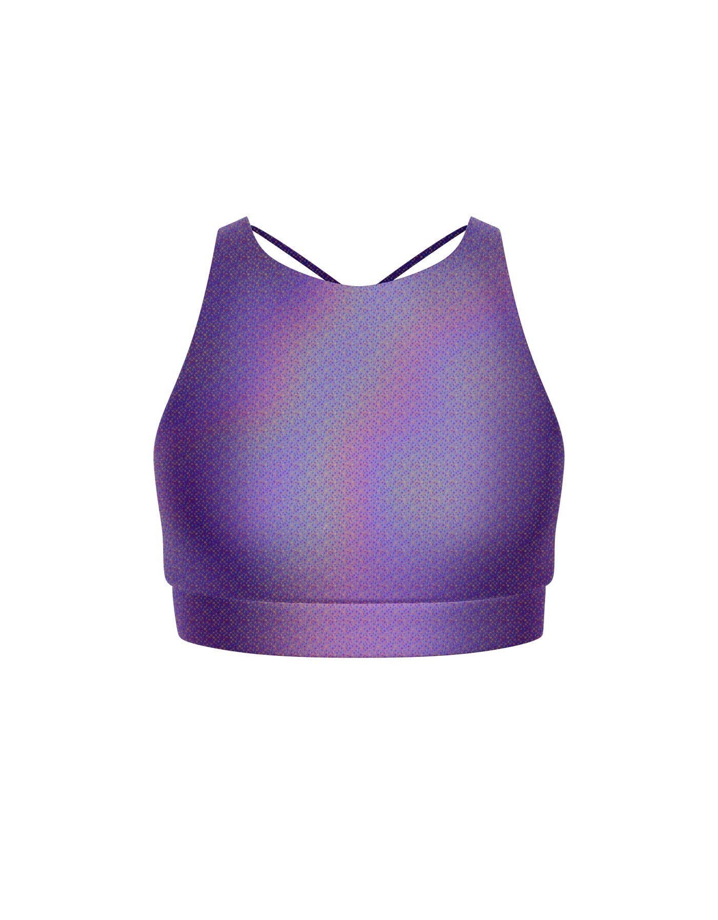 Hologram High Neck Spaghetti Strap Crop
