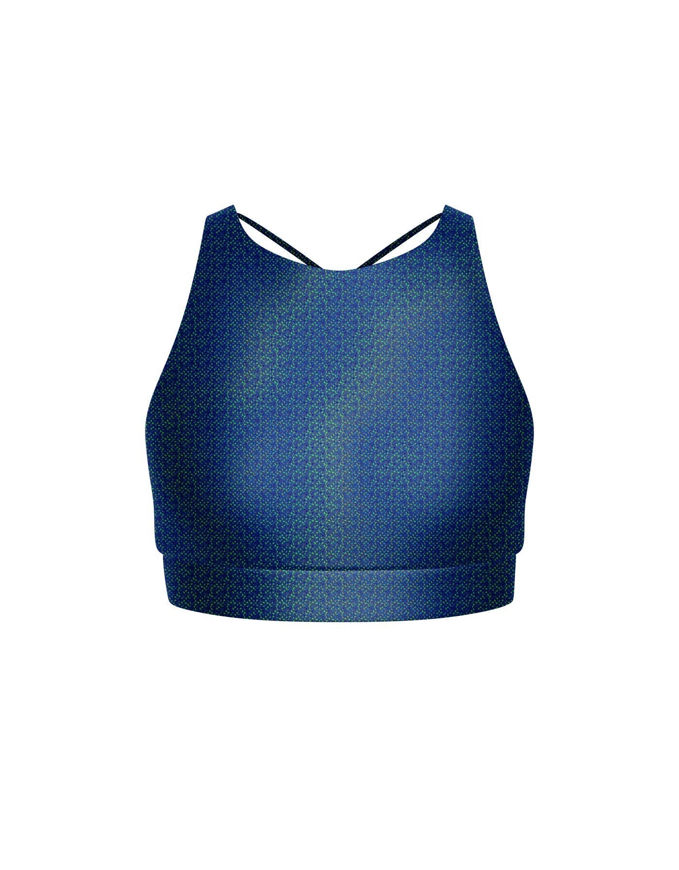 Hologram High Neck Spaghetti Strap Crop