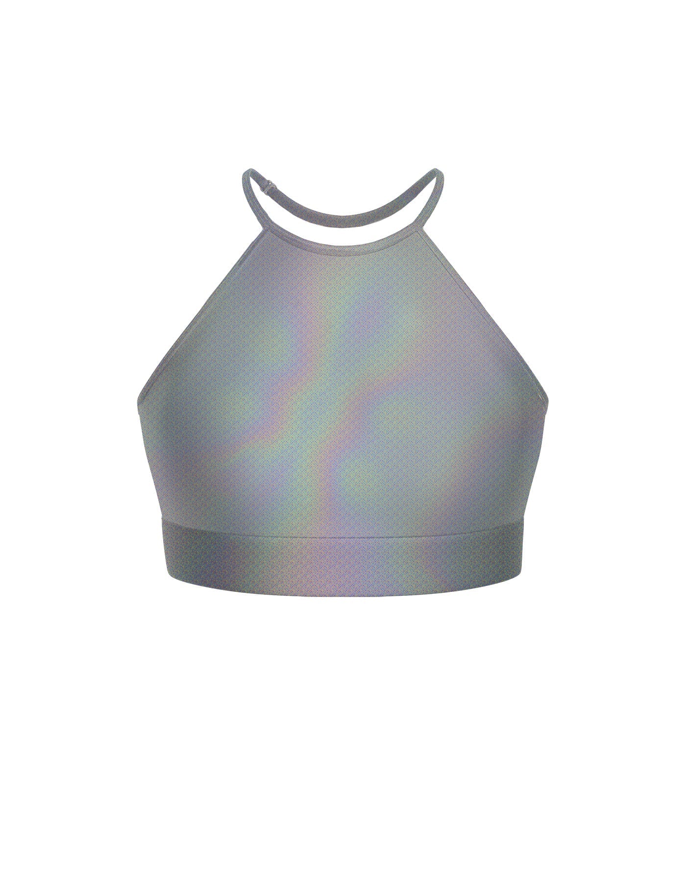 Hologram Halter Binding Crop Top
